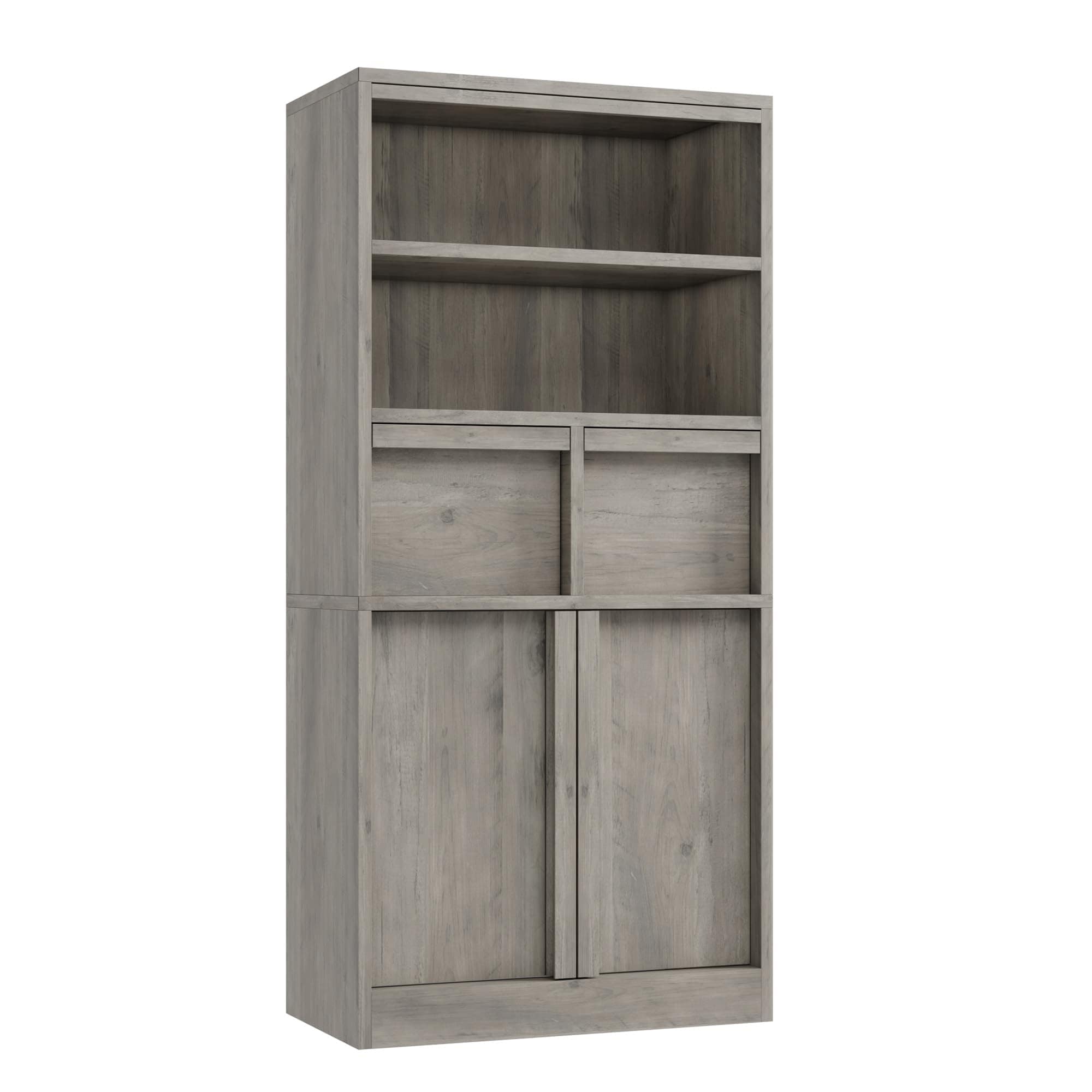 GarveeLife Tall Bathroom Storage Cabinet 51 Inch - Floor Cabinet with Doors and 2 Drawers - Freestanding Organizer for Bathroom Living Room Kitchen Pantry