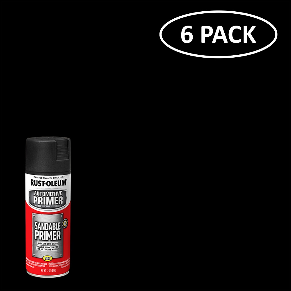 Rust-Oleum Automotive 12 oz. White Sandable Primer Spray (6-pack)