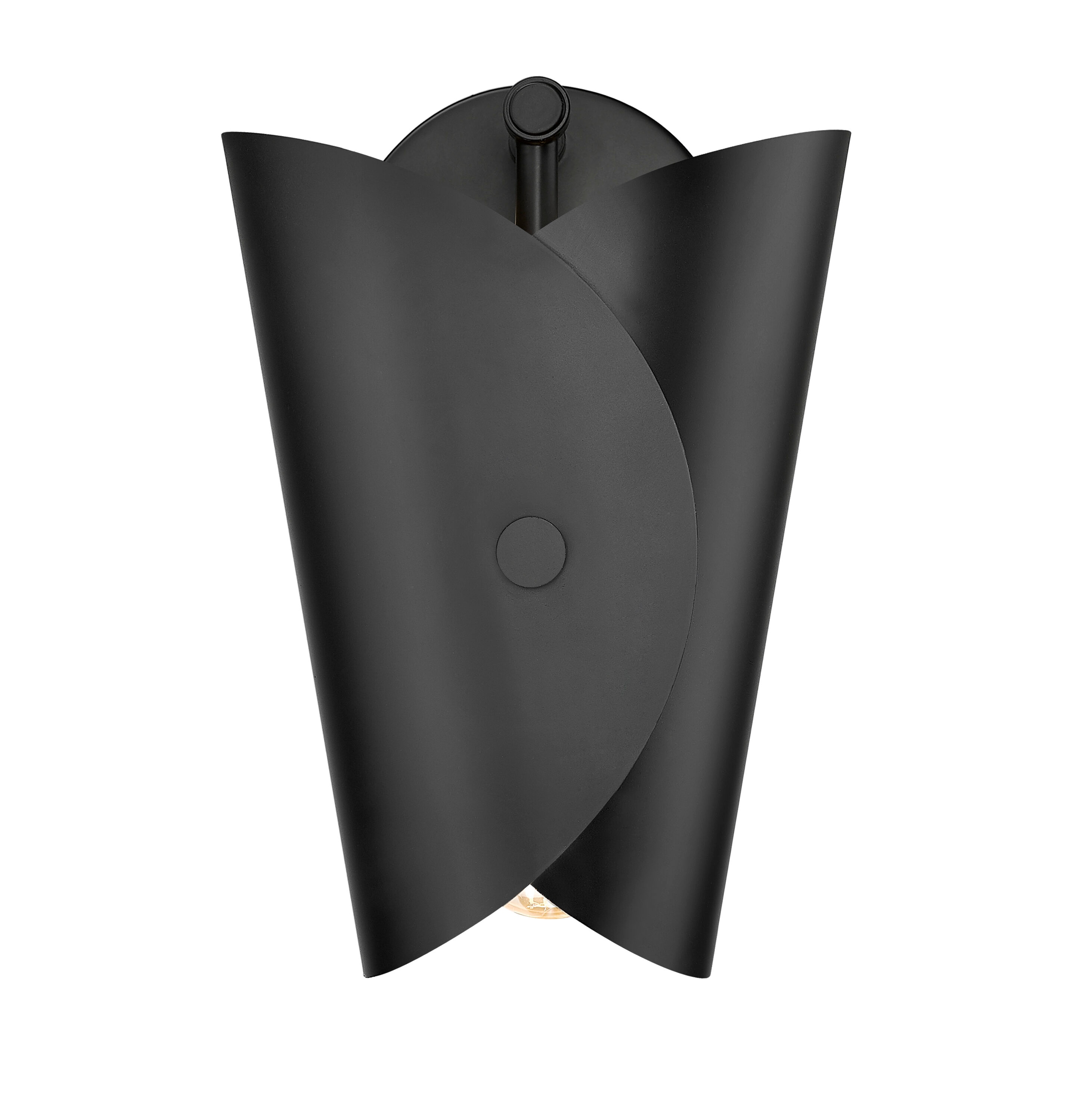 Z-Lite 1951-1S-MB Salone 7-in W 1 -Light Matte Black Transitional Wall Sconce