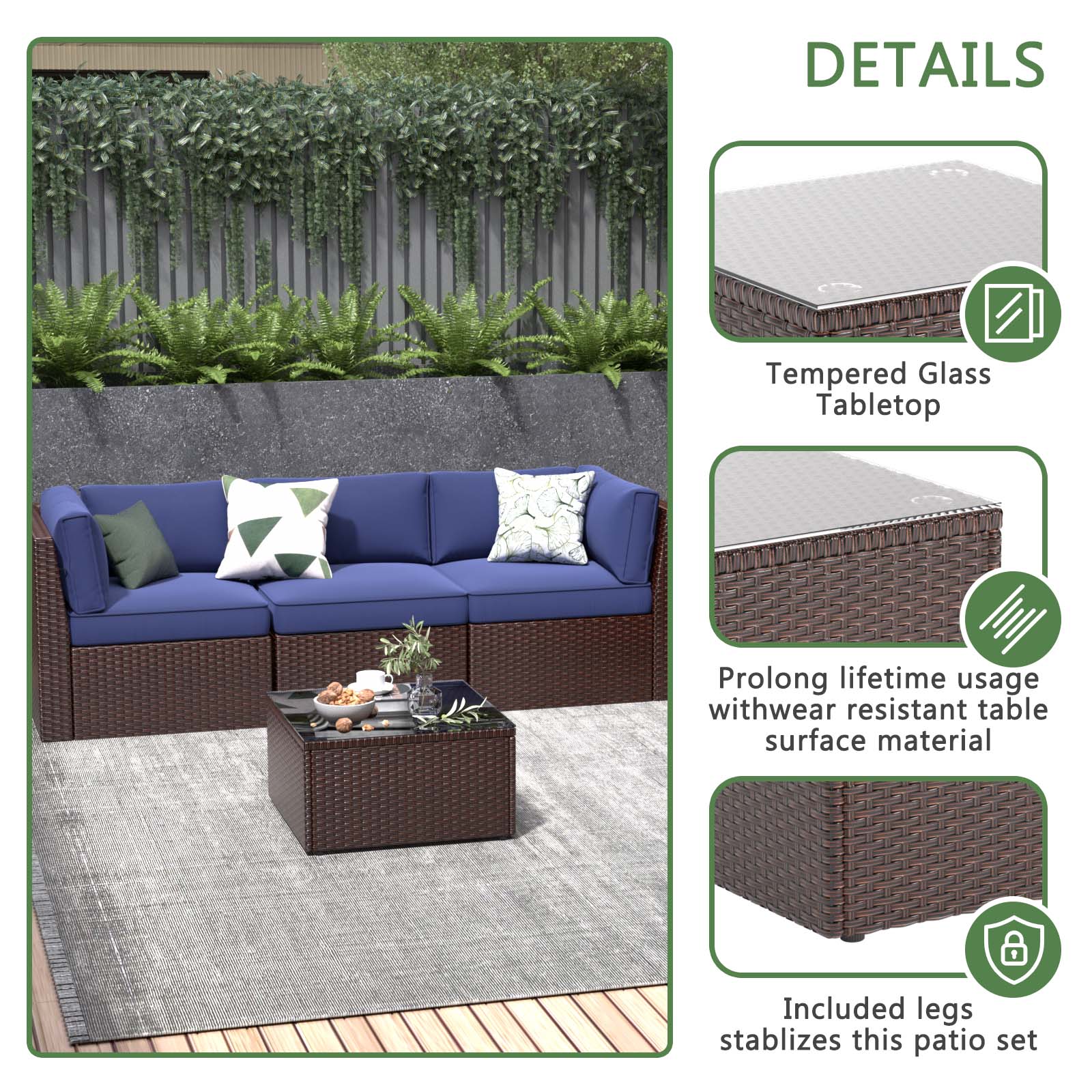 Bapipro BP3907U11 Patio-Conversation-Sets - View #6
