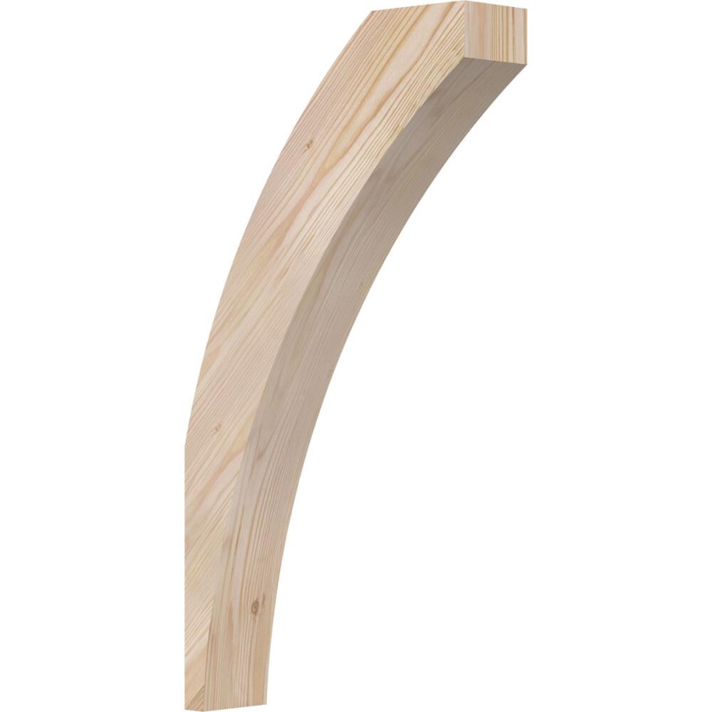 Ekena Millwork BRC04X14X26THR00SDF 3-1/2-in x 14-in x 26-in Douglas Fir Unfinished Wood Thorton Smooth Knee Brace