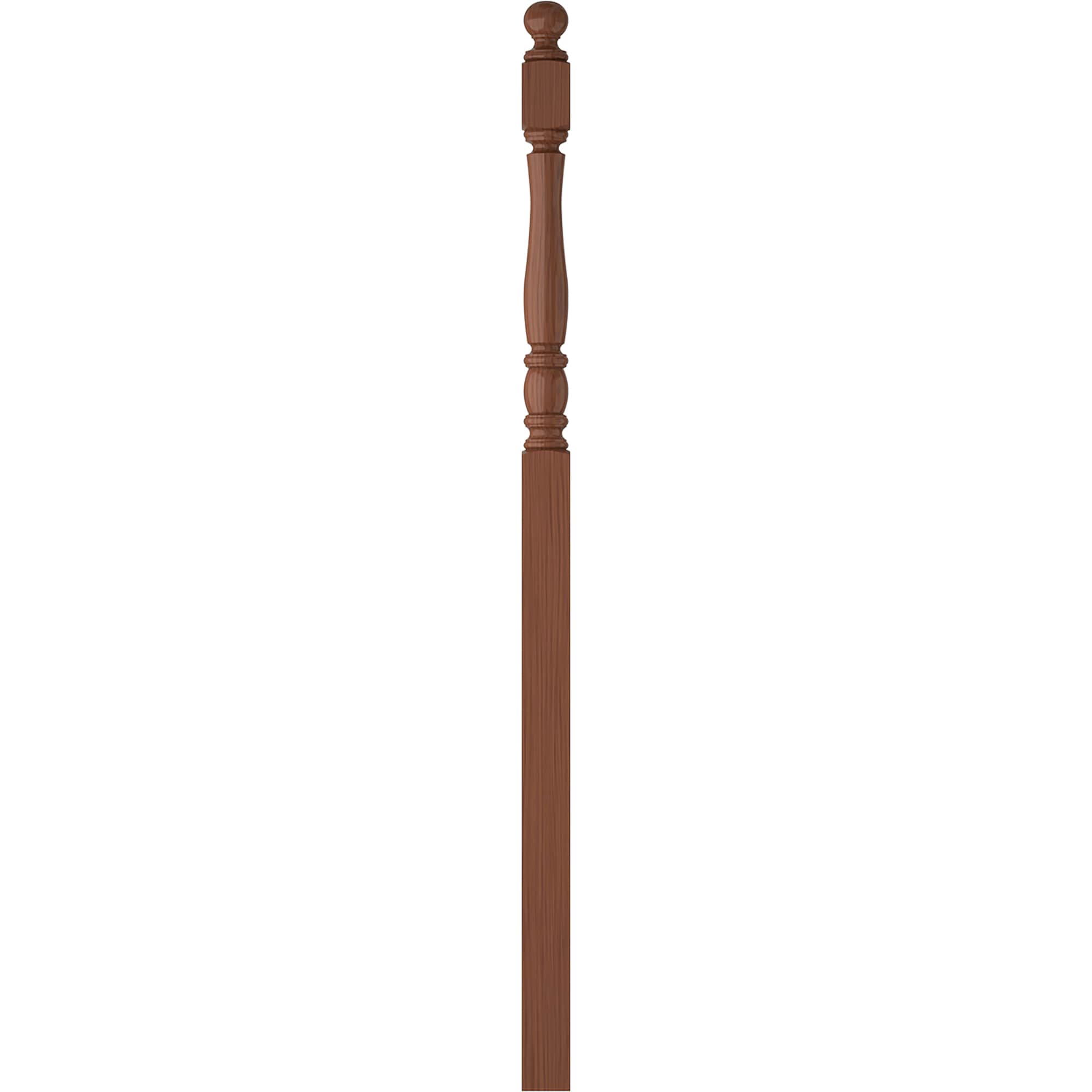 L.J. Smith Stair Systems LJP-3358BT-C 3.5-in x 77.75-in Unfinished Cherry Intermediate Stair Newel Post