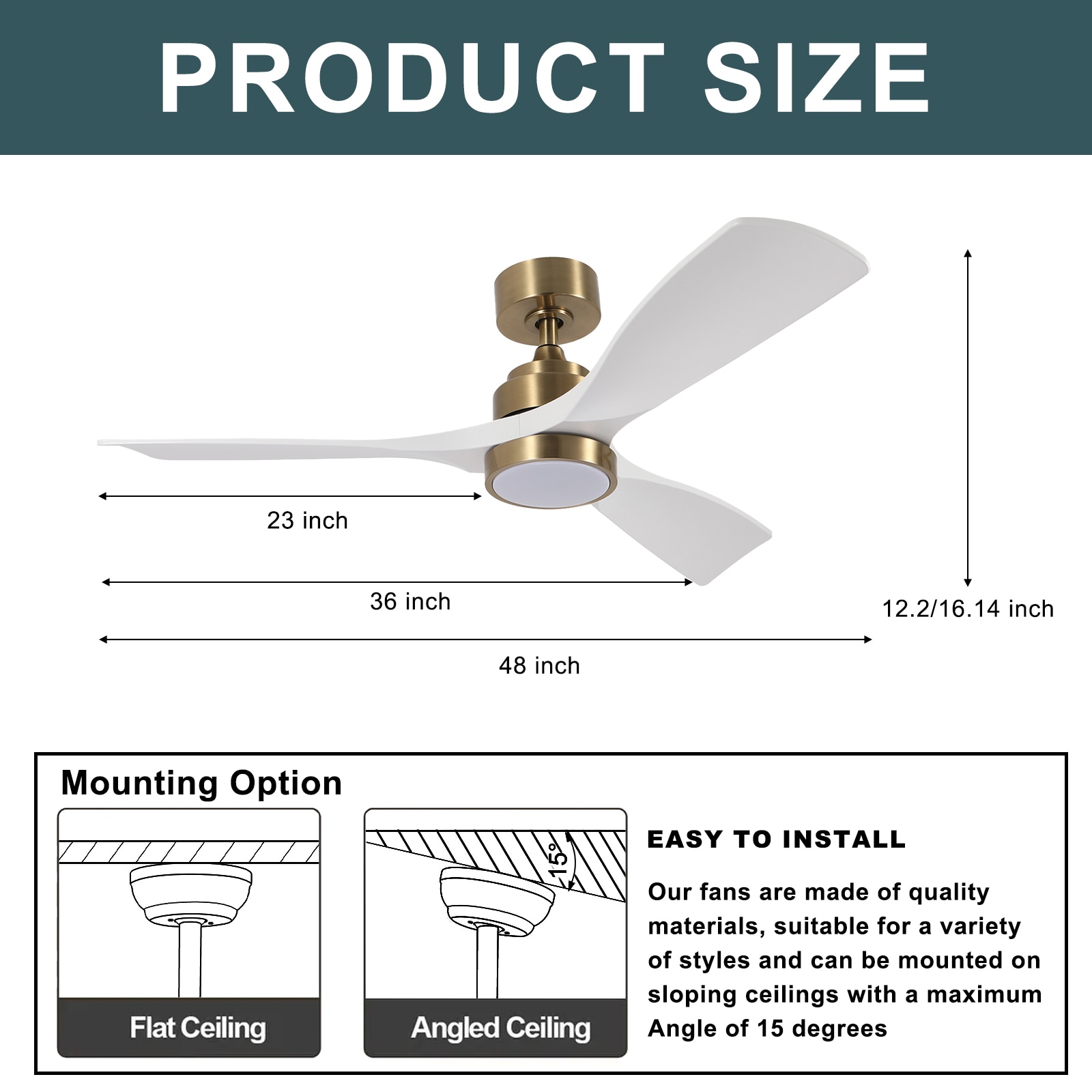 Flynama J-V-W912-80787 Ceiling-Fans - View #3