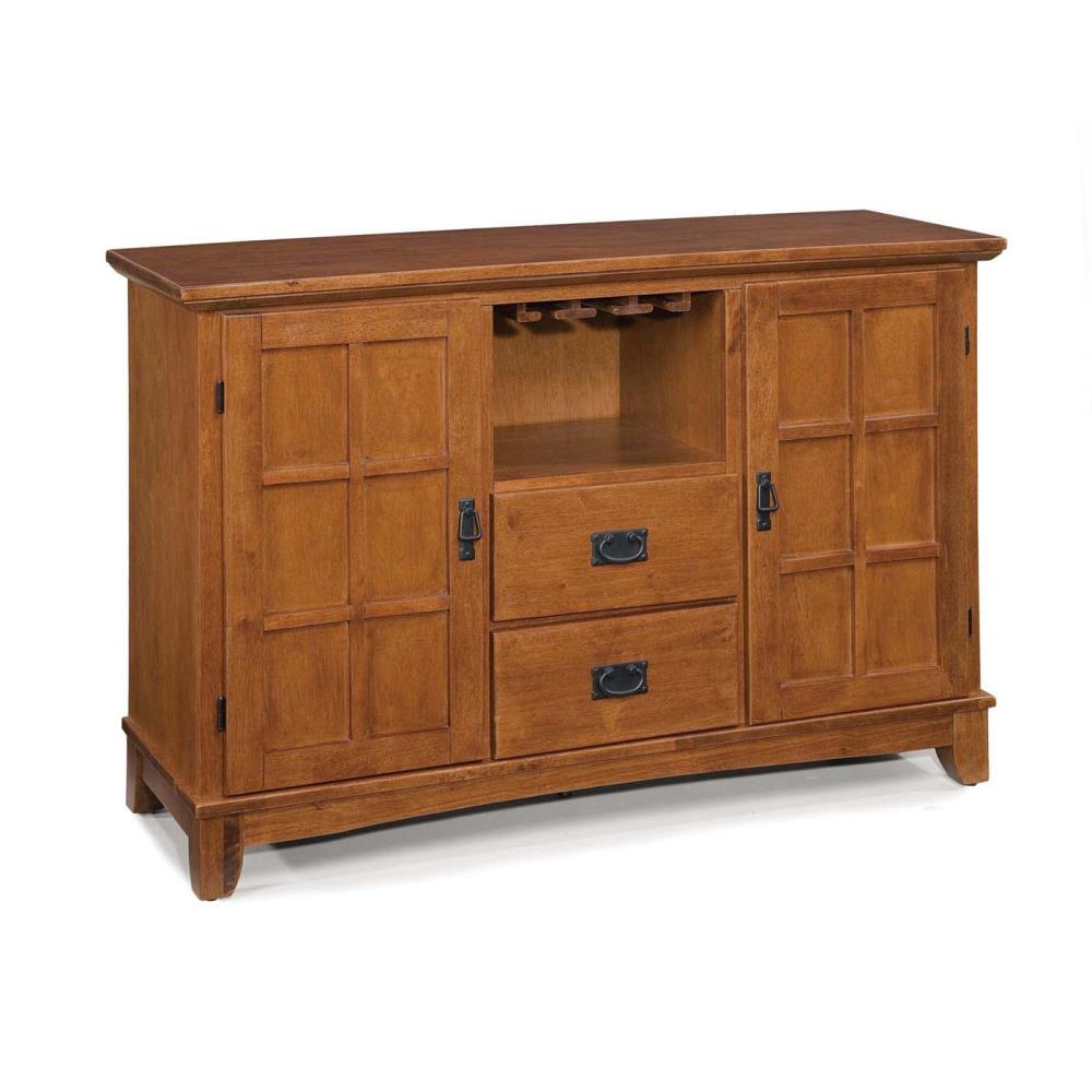 Home Styles 5180-69 Arts and Crafts Mission/Shaker Cottage Oak Wood Buffet with Wine Storage