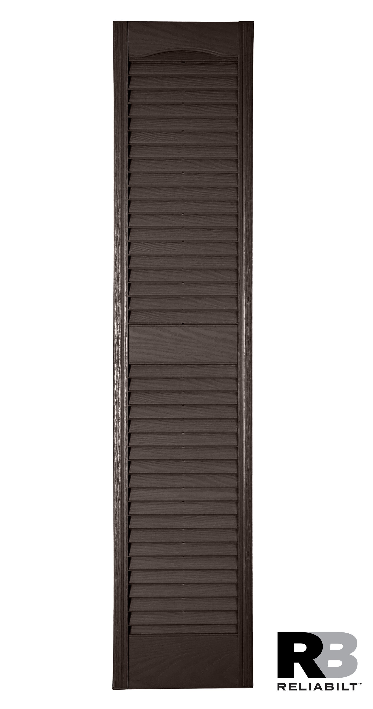 RELIABILT LVRCT1073025 10-in W x 73-in H Sienna Brown Polypropylene Exterior Shutters (2-Pack)
