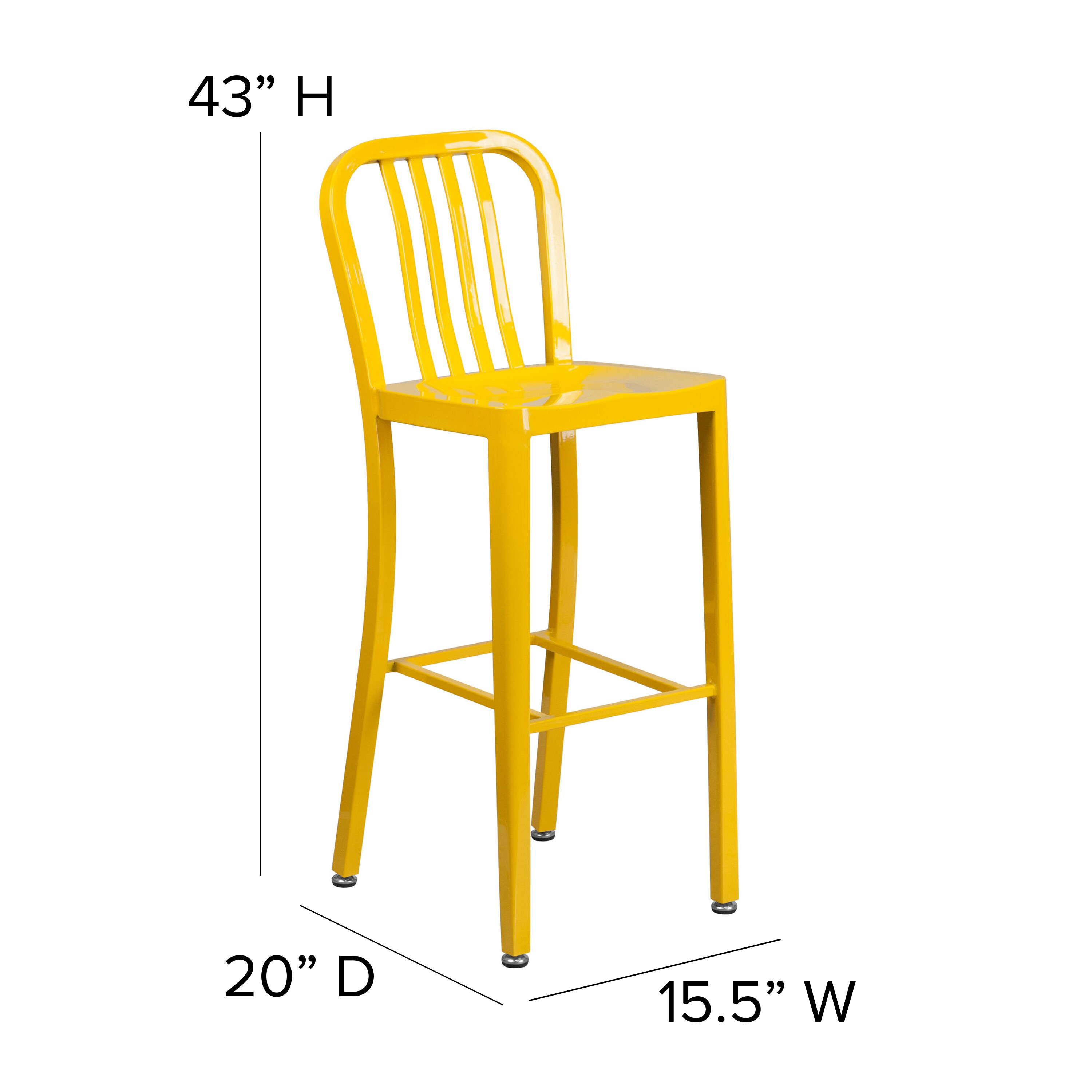 yellow metal bar stools 30 inch