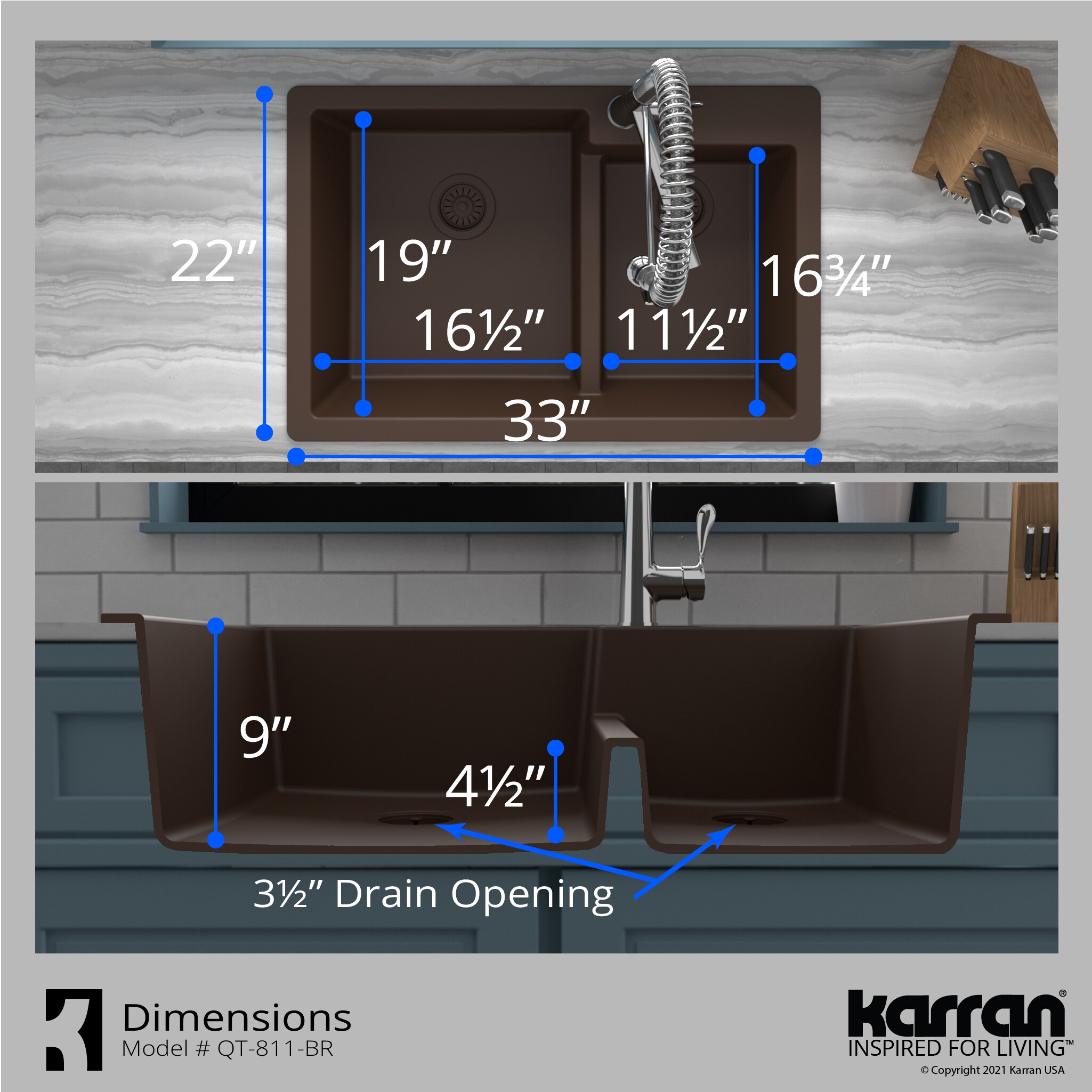 Karran QT-811-BR Kitchen-Sinks - View #8