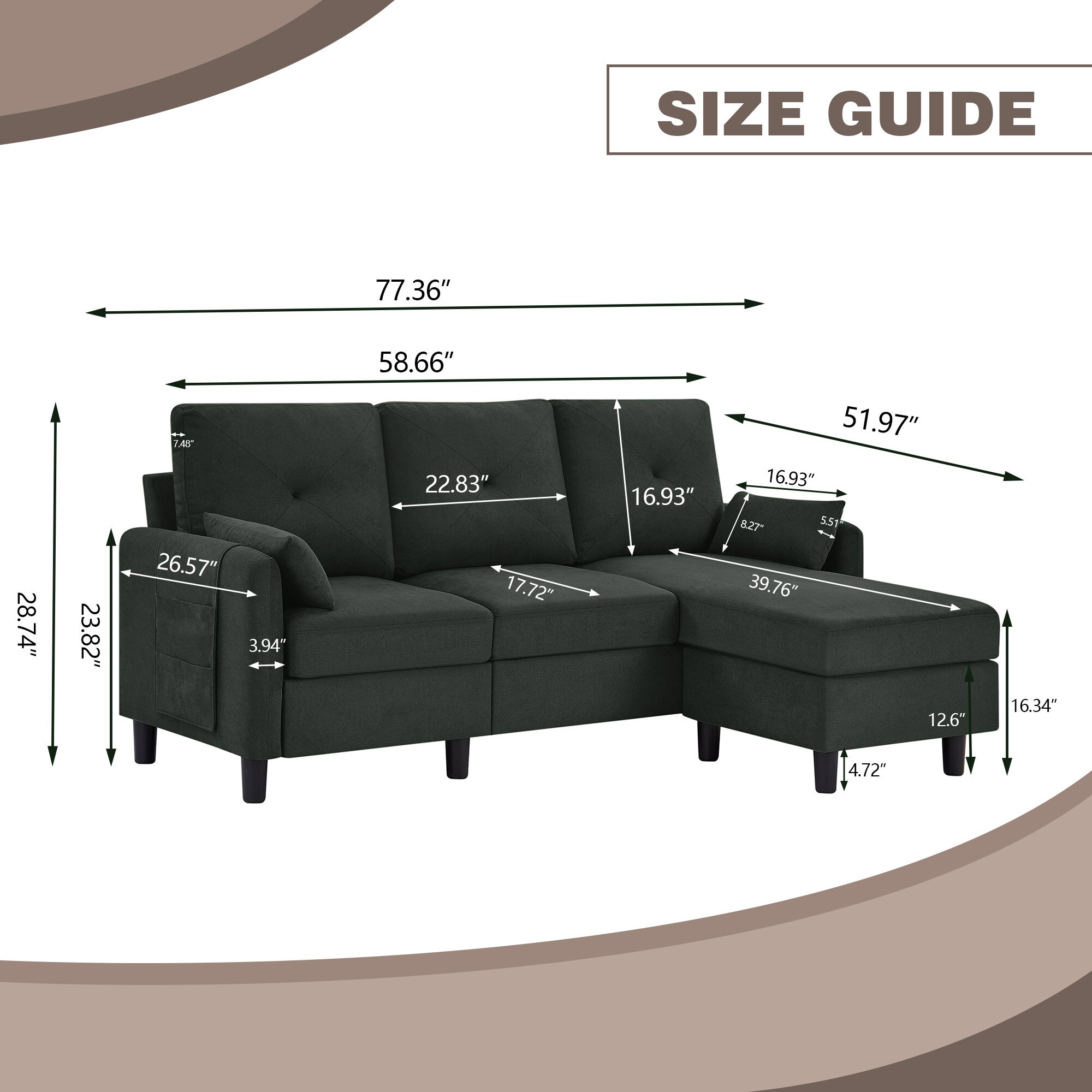 Jarenie YMX23BK Sofas-Loveseats - View #3