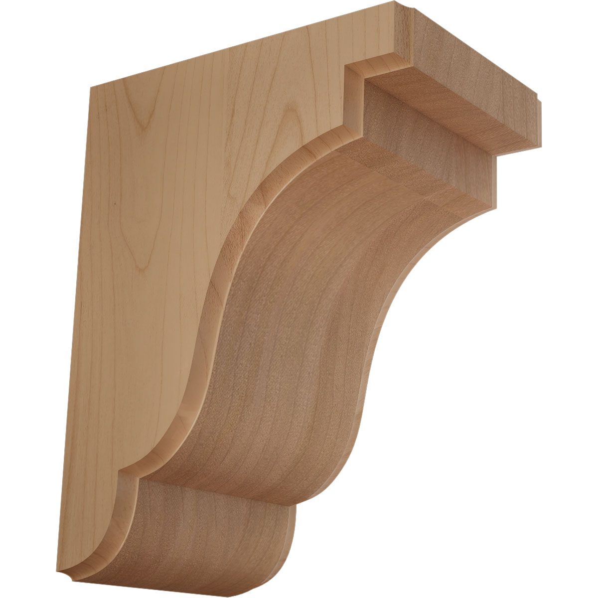 Ekena Millwork BKTW05X07X10BEAL Bedford 5-1/4-in x 7-1/4-in x 9-1/2-in Alder Wood Standard Bracket