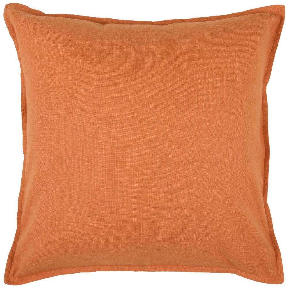 Rizzy Home T03715 Poly filled pillow 20-in x 20-in Orange Square Indoor Decorative Pillow