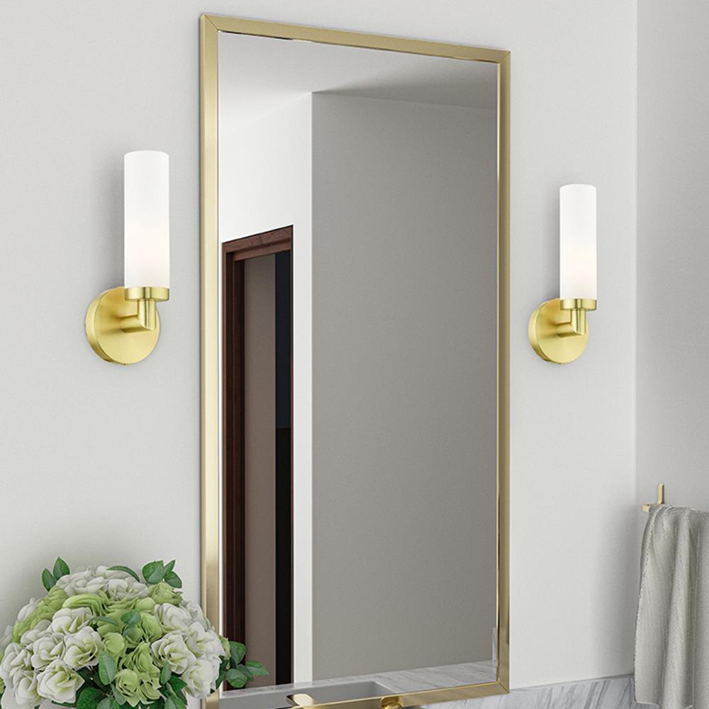 Aero Satin Brass Direct Wired 11" Modern Wall Sconce