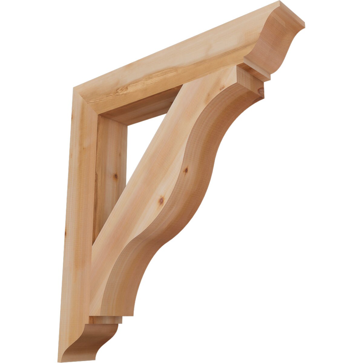 Ekena Millwork BKT06X36X40FST01SWR Funston traditional smooth 5-1/2-in x 36-in x 40-in Western red cedar Brown Wood Standard bracket