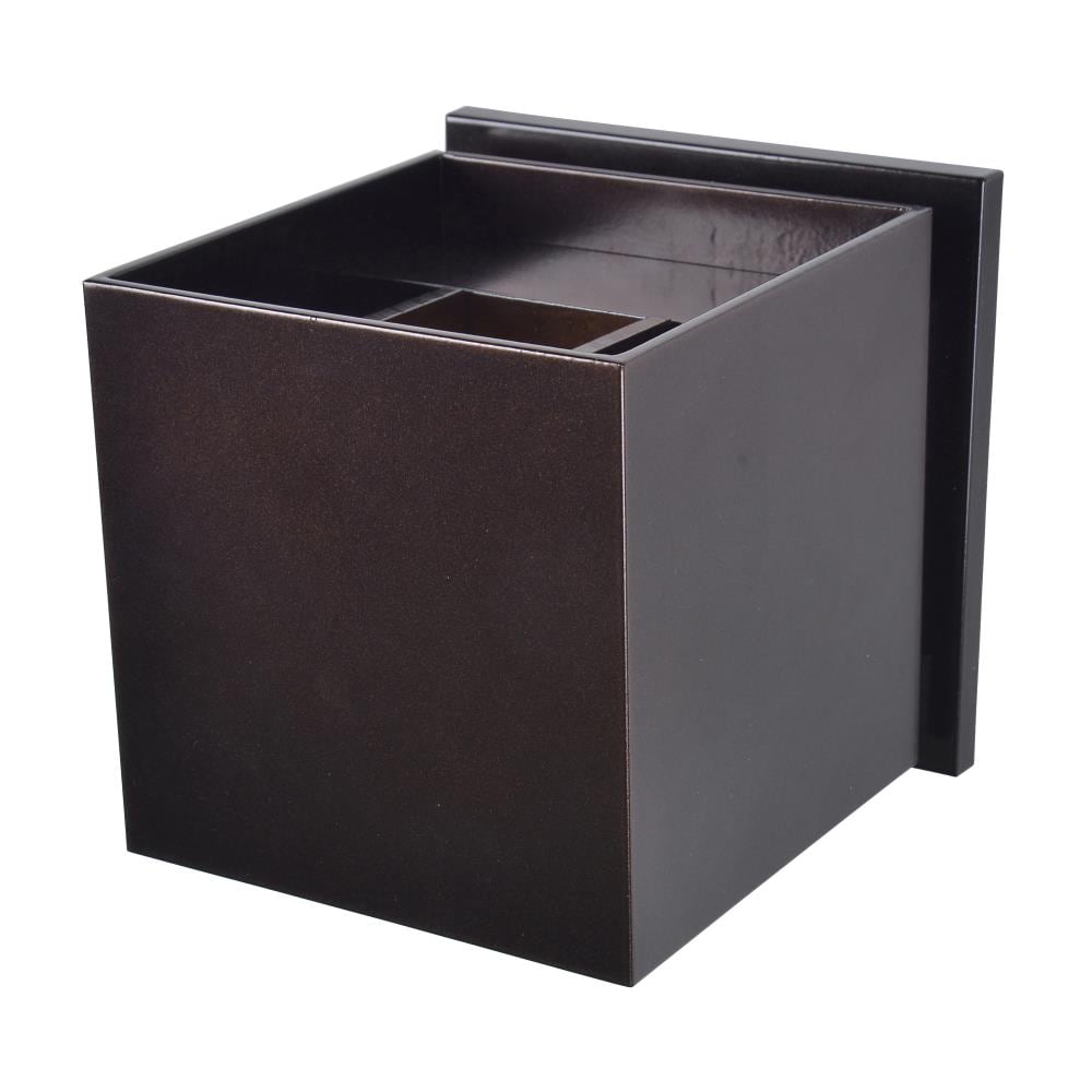 Access Lighting 20399LEDMG-BRZ Square 4.25-in W 2 -Light Bronze Integrated LED Wall Sconce