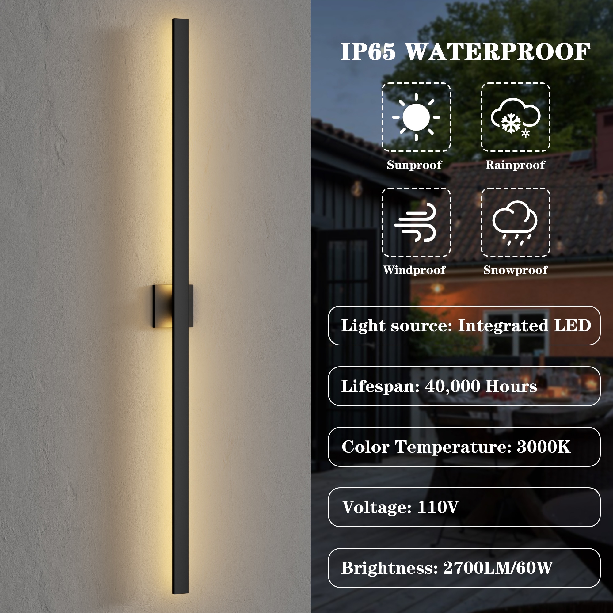 LamQee 06FTL0337EBK Outdoor-Wall-Lighting - View #6