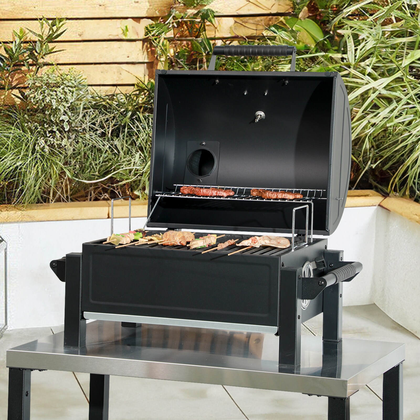 Charcoal BBQ Grill with 235 sq.in. Cooking Area Grills at Lowes