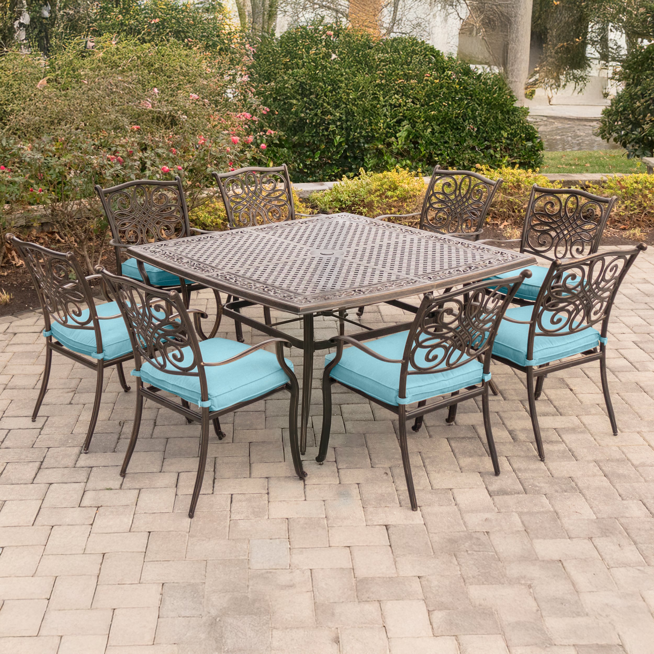 Hanover TRADDN9PCSQ-BLU Patio-Dining-Sets - View #18