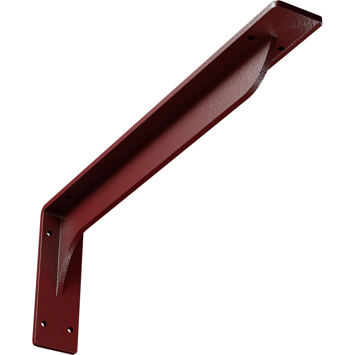 Ekena Millwork BKTM02X18X06EBHRE Embrey 18-in x 2-in x 6.5-in Red Steel Mounting bracket