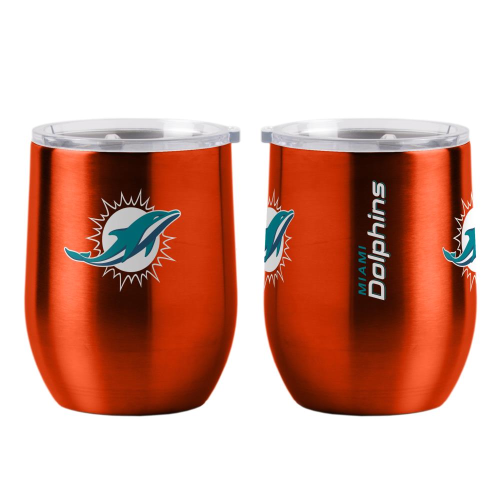 Logo Brands Miami Dolphins 16-fl oz Stainless Steel Orange Cup Set of: 1 in  the Drinkware department at