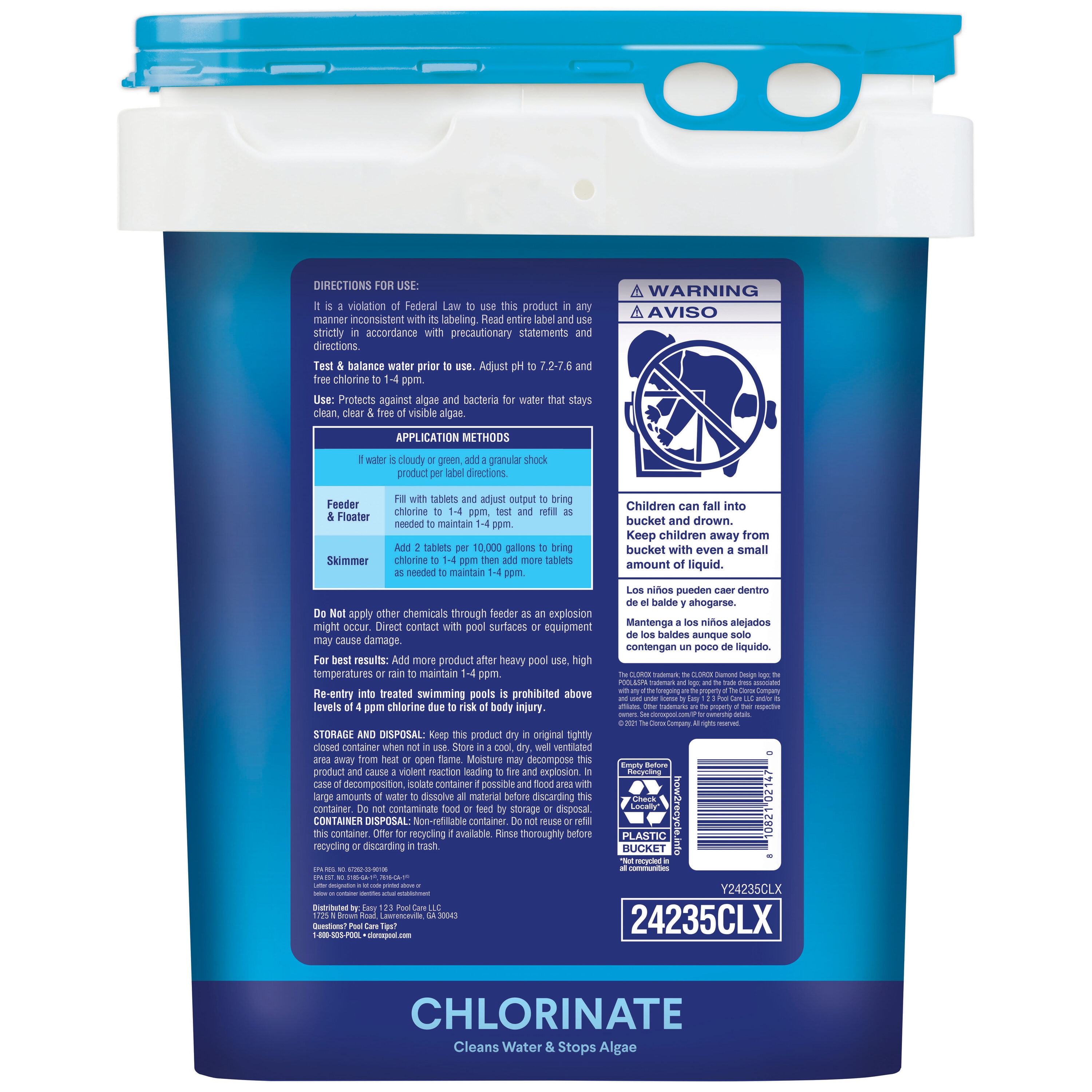 Pool Time MAXBlue 35 lbs. 3 in. Pool Chlorinating Tablets 22835PTM