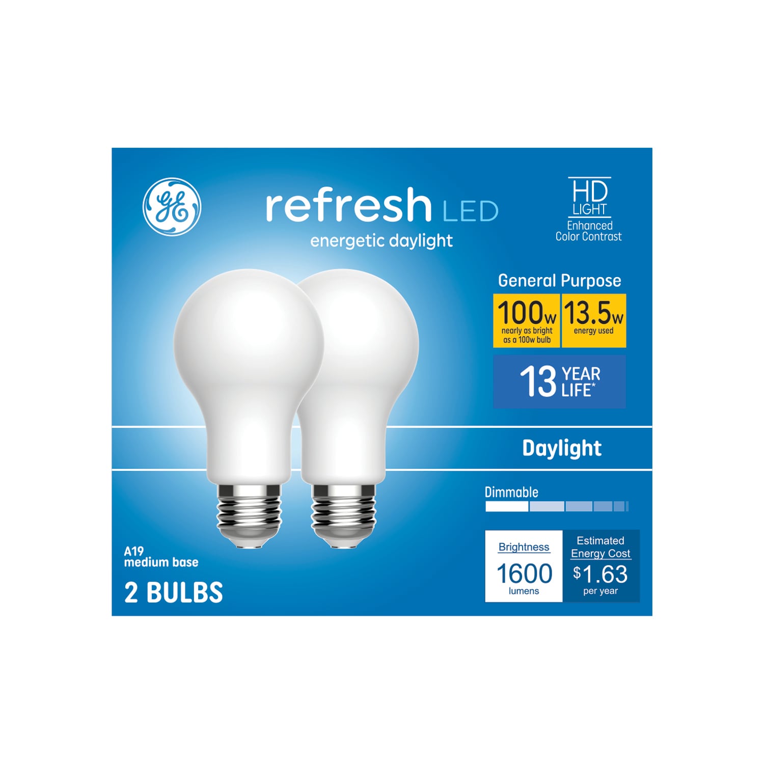 White Frosted Dimmable LED Light Bulbs, 100-Watt Equivalent