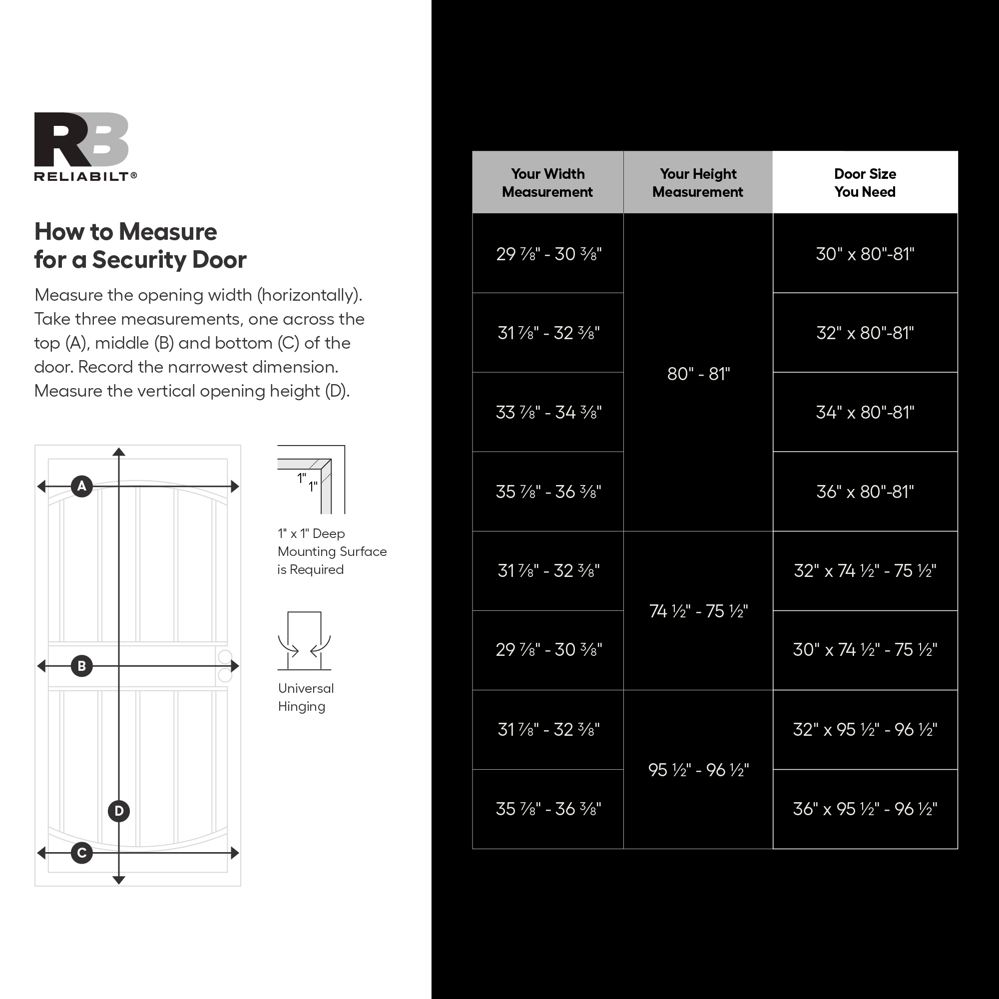RELIABILT 91843052F-RB Security-Doors - View #6