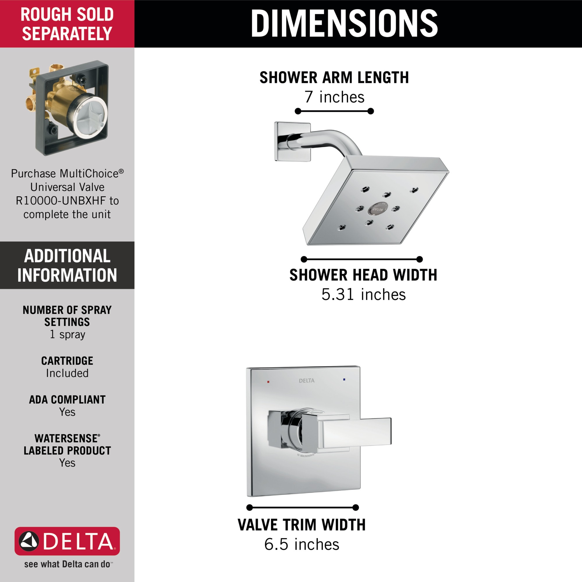 Delta T14267 Tub-Shower-Faucets - View #10