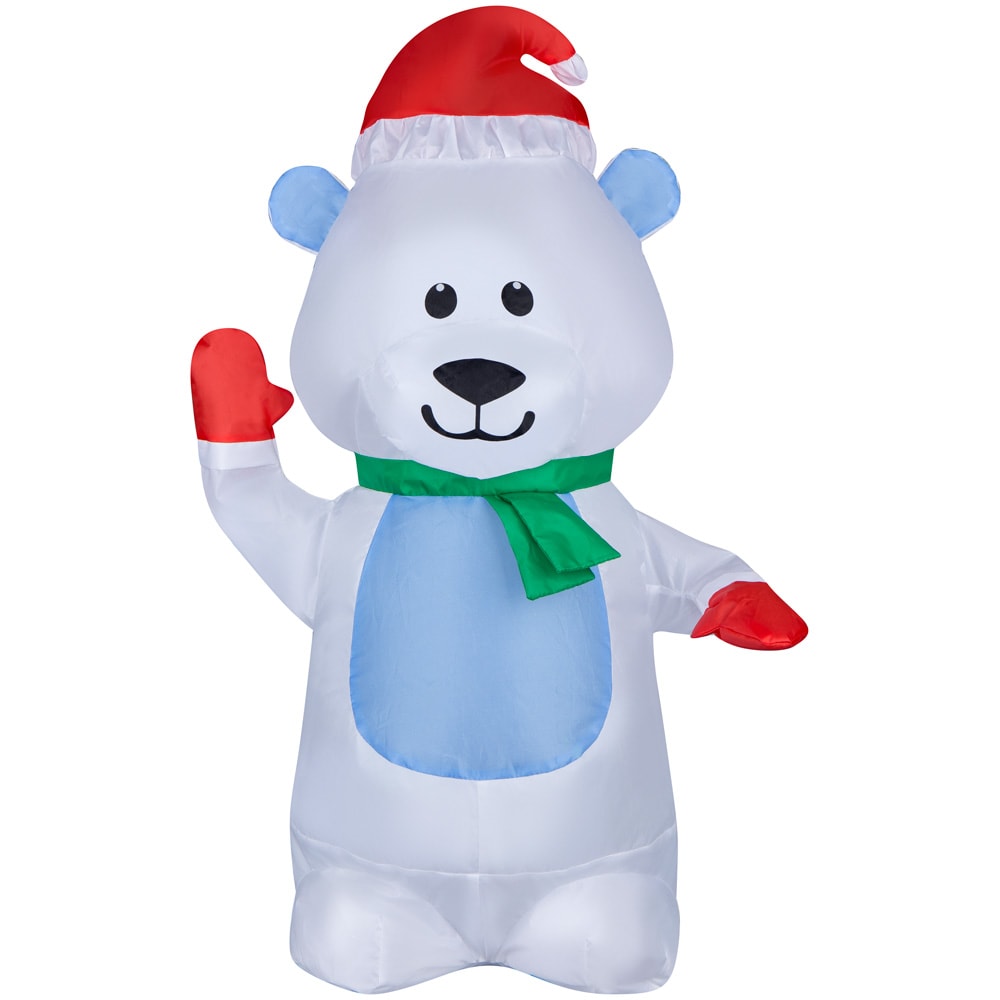 Holiday Living 1.94-ft Bear Christmas Inflatable at Lowes.com