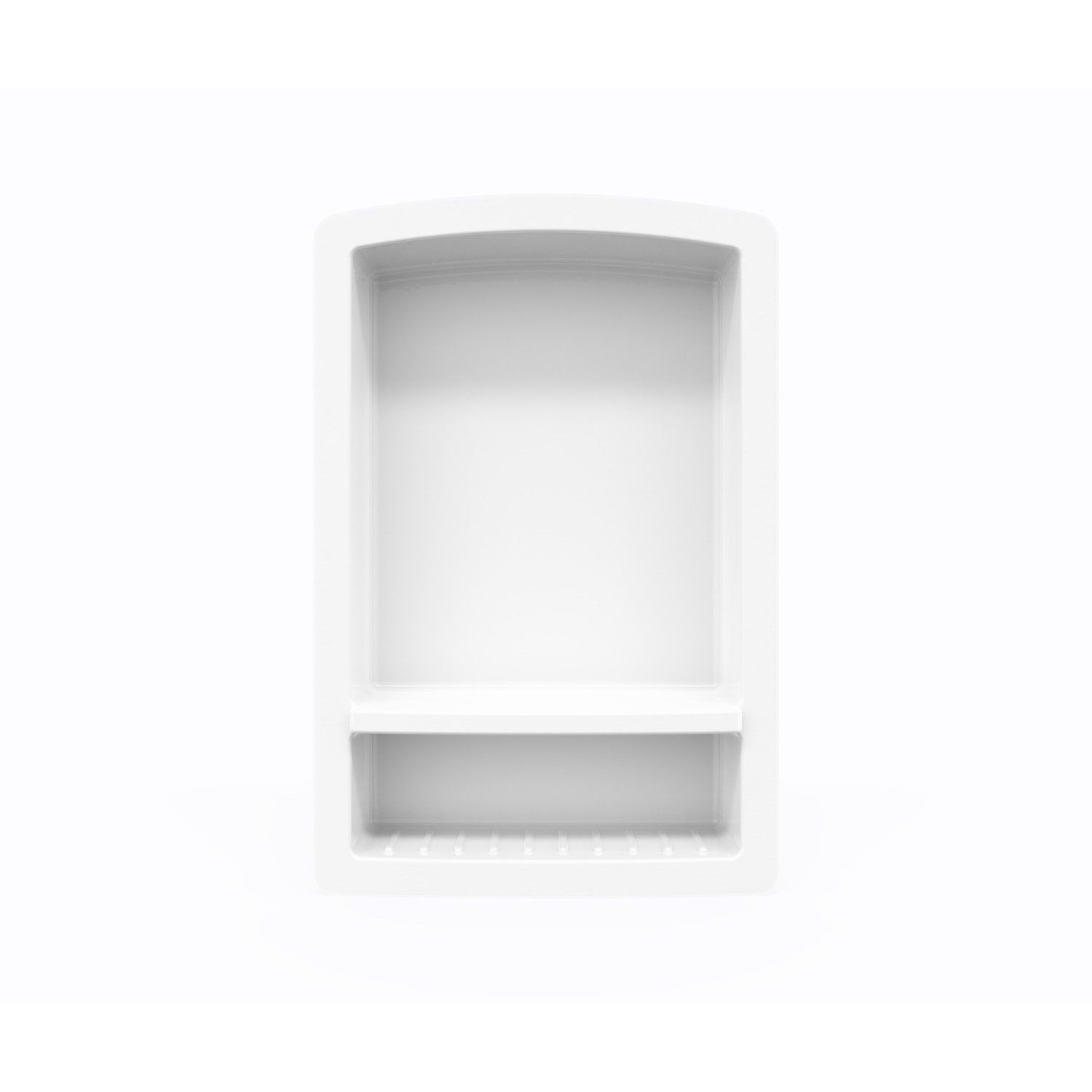 Swan Recessed Solid Surface Soap Dish in White