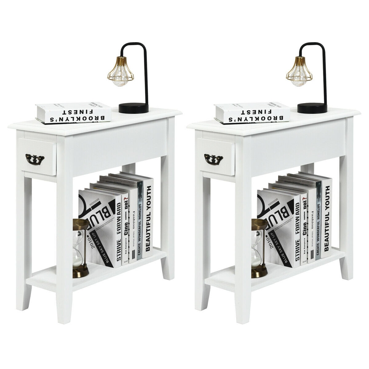 Slickblue D-CO-2-HW19036WH End-Tables - View #2