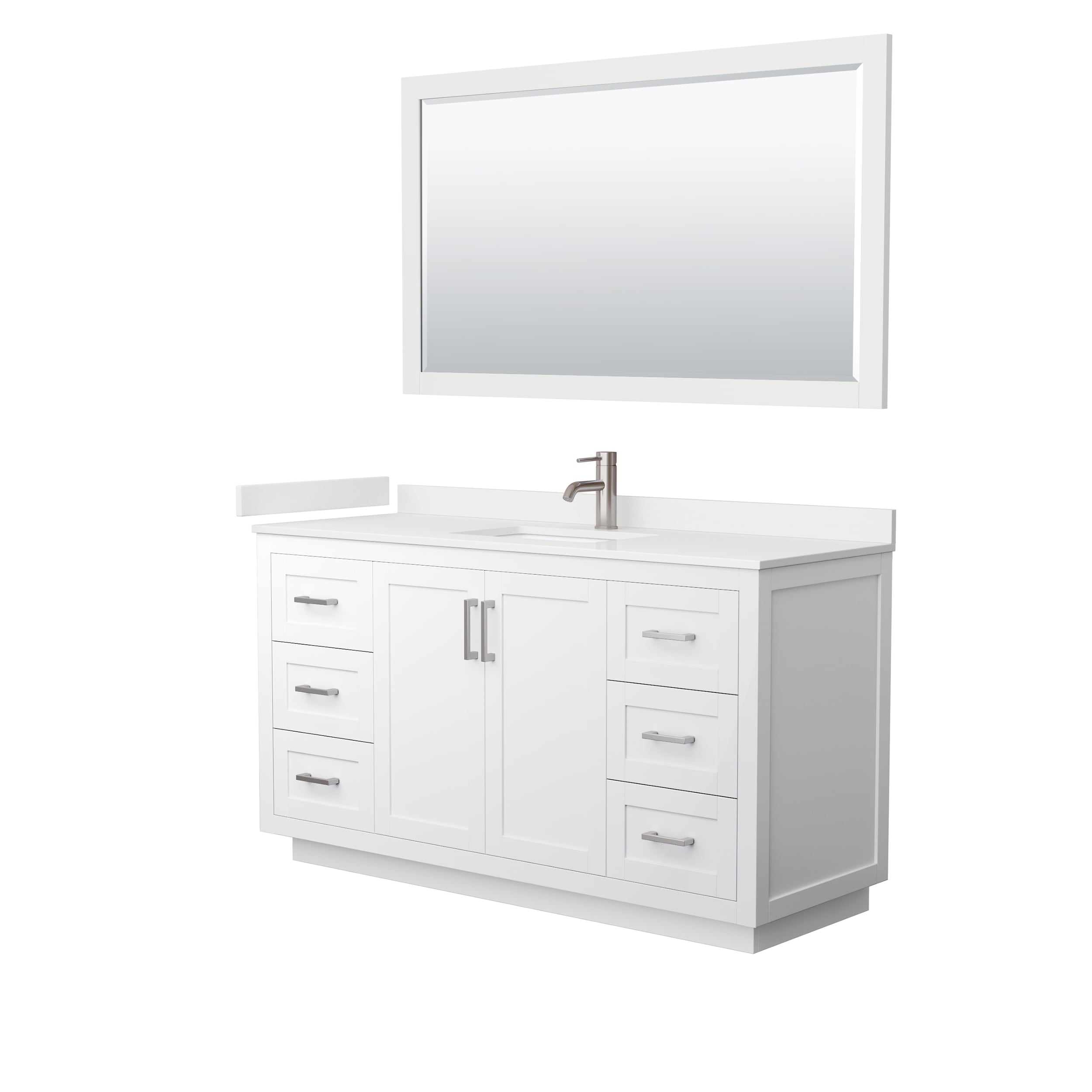 Wyndham Collection WCF292960SWHWQUNSM58 Bath-Vanity-Combo - View #2