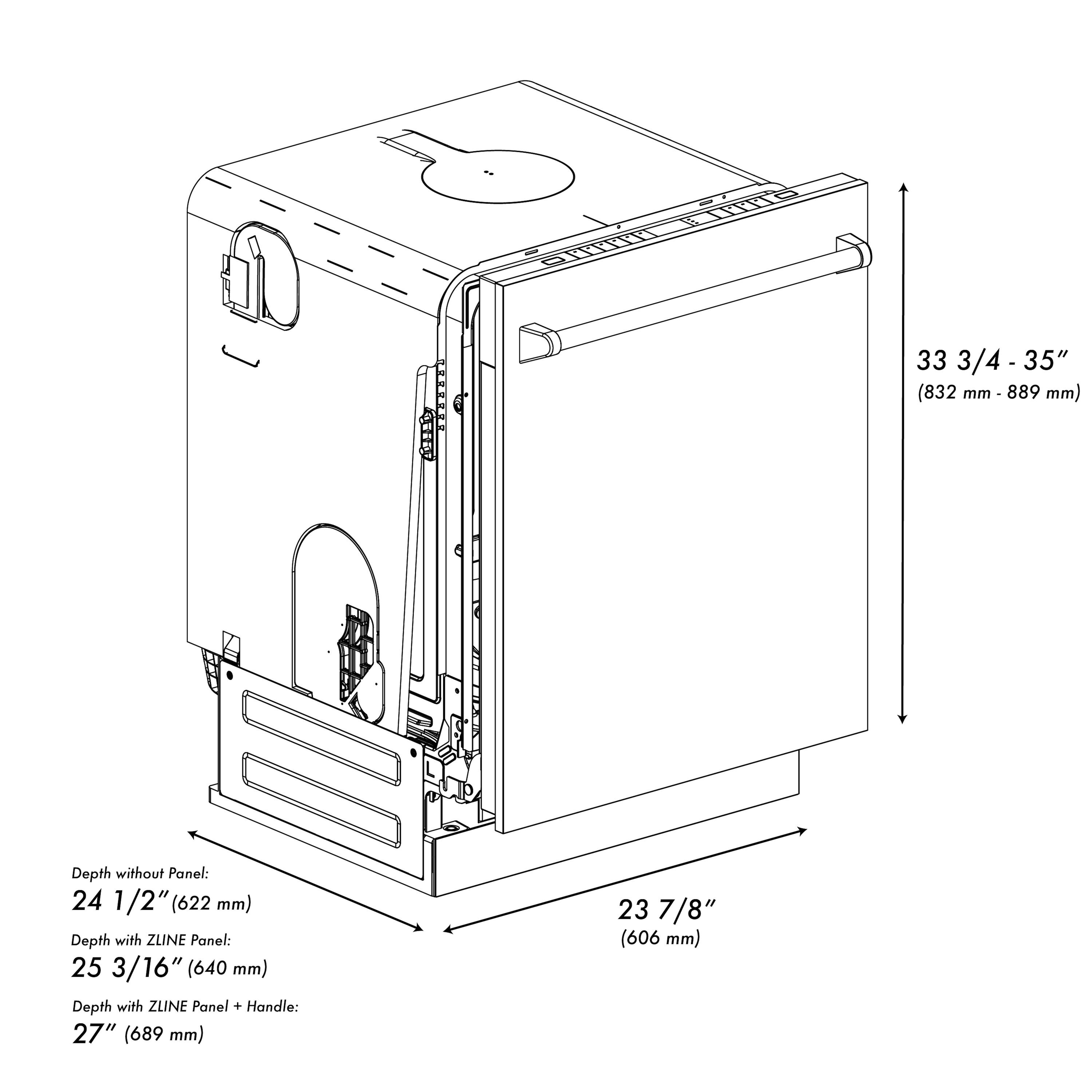 ZLINE KITCHEN & BATH DWMTZ-BLM-24-CB Builtin-Dish - View #17