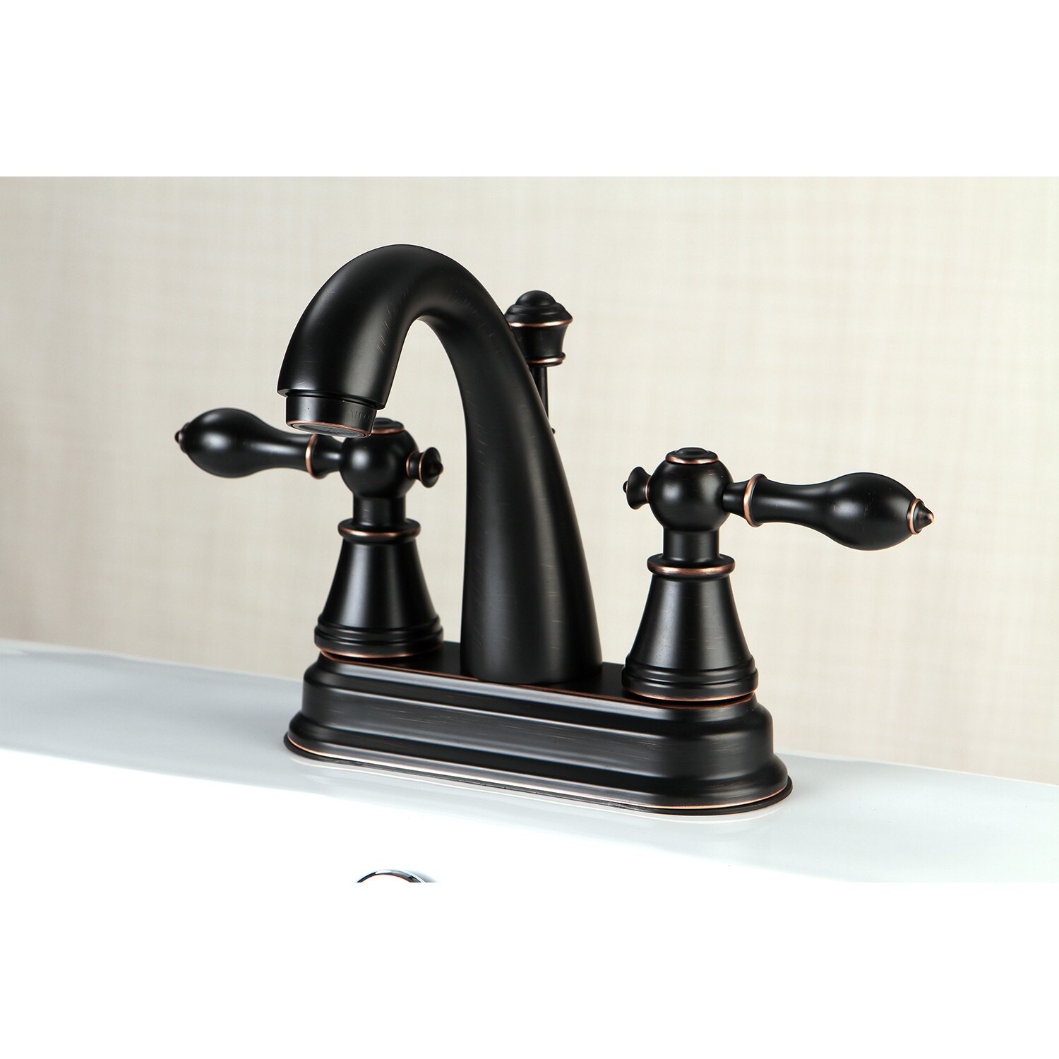 Kingston Brass Vintage Polished Brass Widespread 2-handle Bathroom Sink  Faucet with Drain (12.38-in)