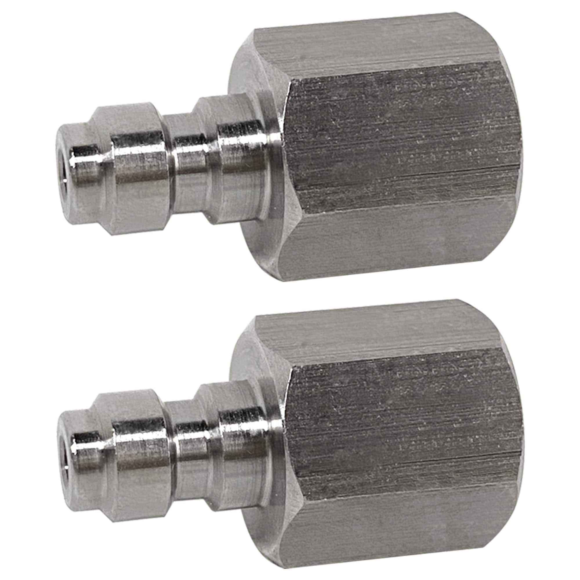 Adrinfly  2PCS 1/8 Inch NPT Female Thread Adapter Stainless Steel 8MM Quick Disconnect Plug PCP Paintball Charging Fittings with Sealing O Ring