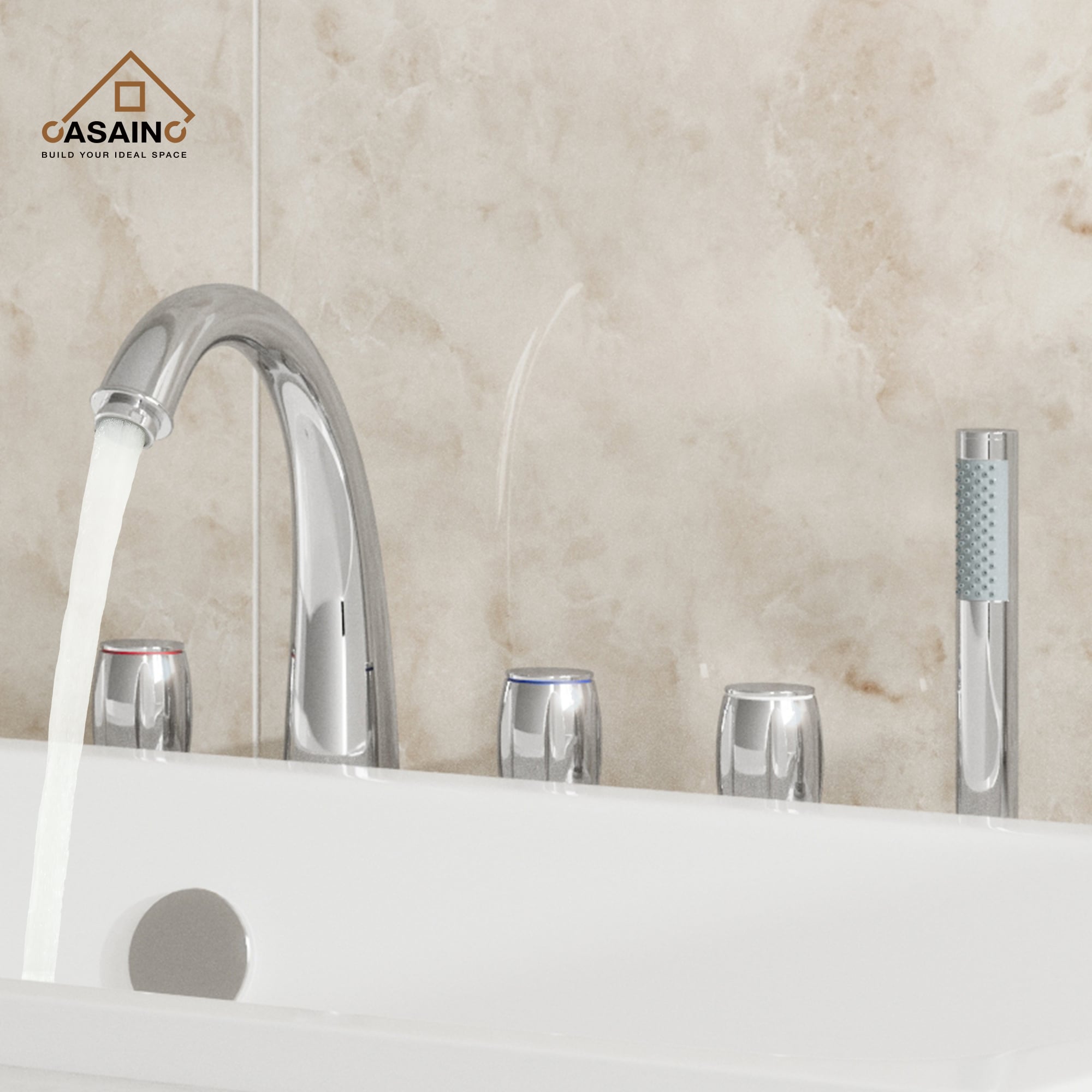 CASAINC KCLT0056-BG Roman-Tub-Faucets - View #3