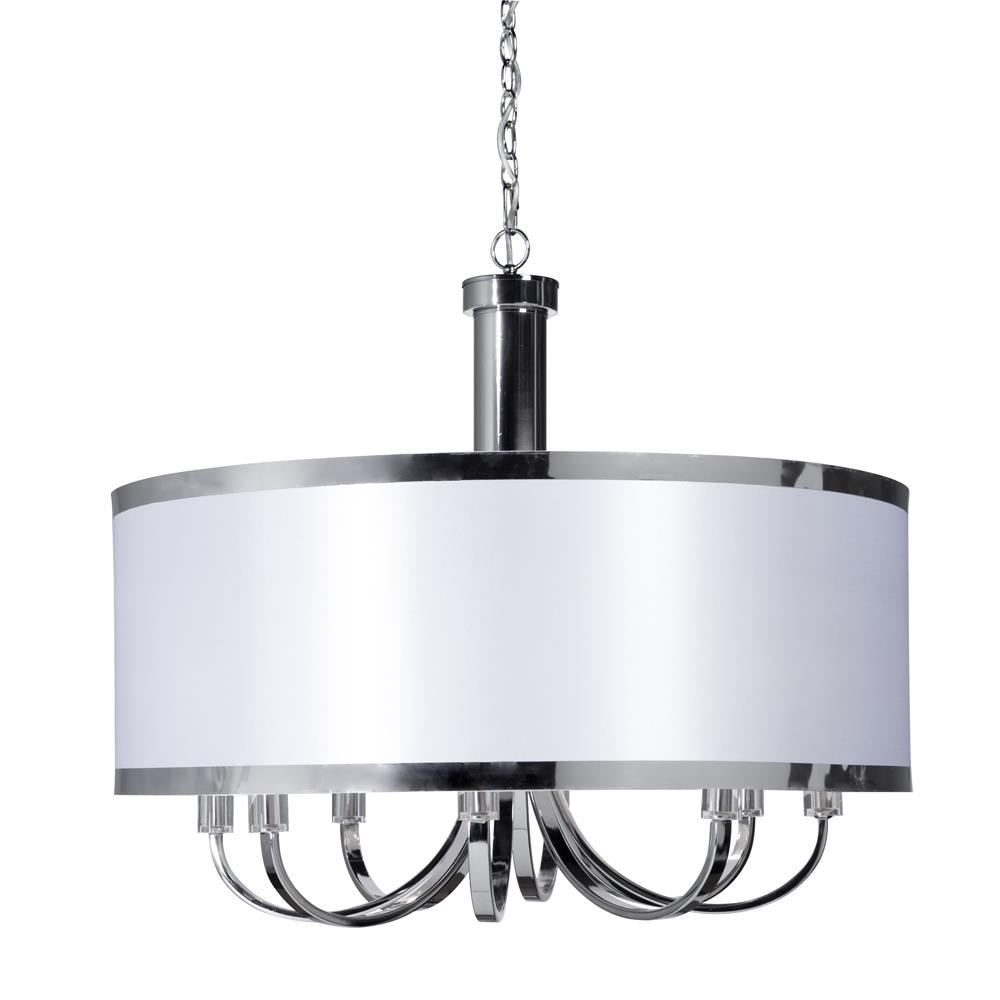 ARTCRAFT SC438WH Madison 8-Light White Transitional Chandelier