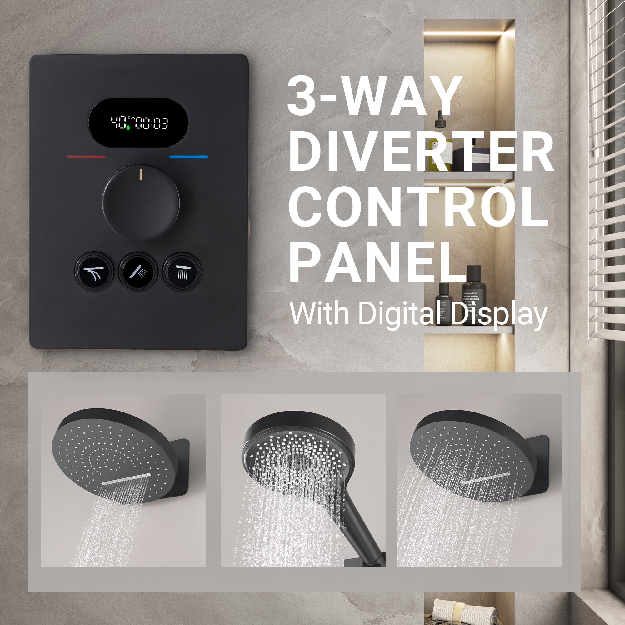 LUCKY ONE MD-RB1235 Showerhead-Bar-Panels - View #7