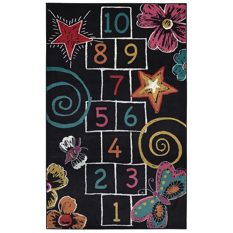 Mohawk Home Aurora 5 x 8 Gray Indoor Geometric Kids Area Rug Mohawk Home Aurora 5 x 8 Gray Indoor Geometric Kids Area Rug
