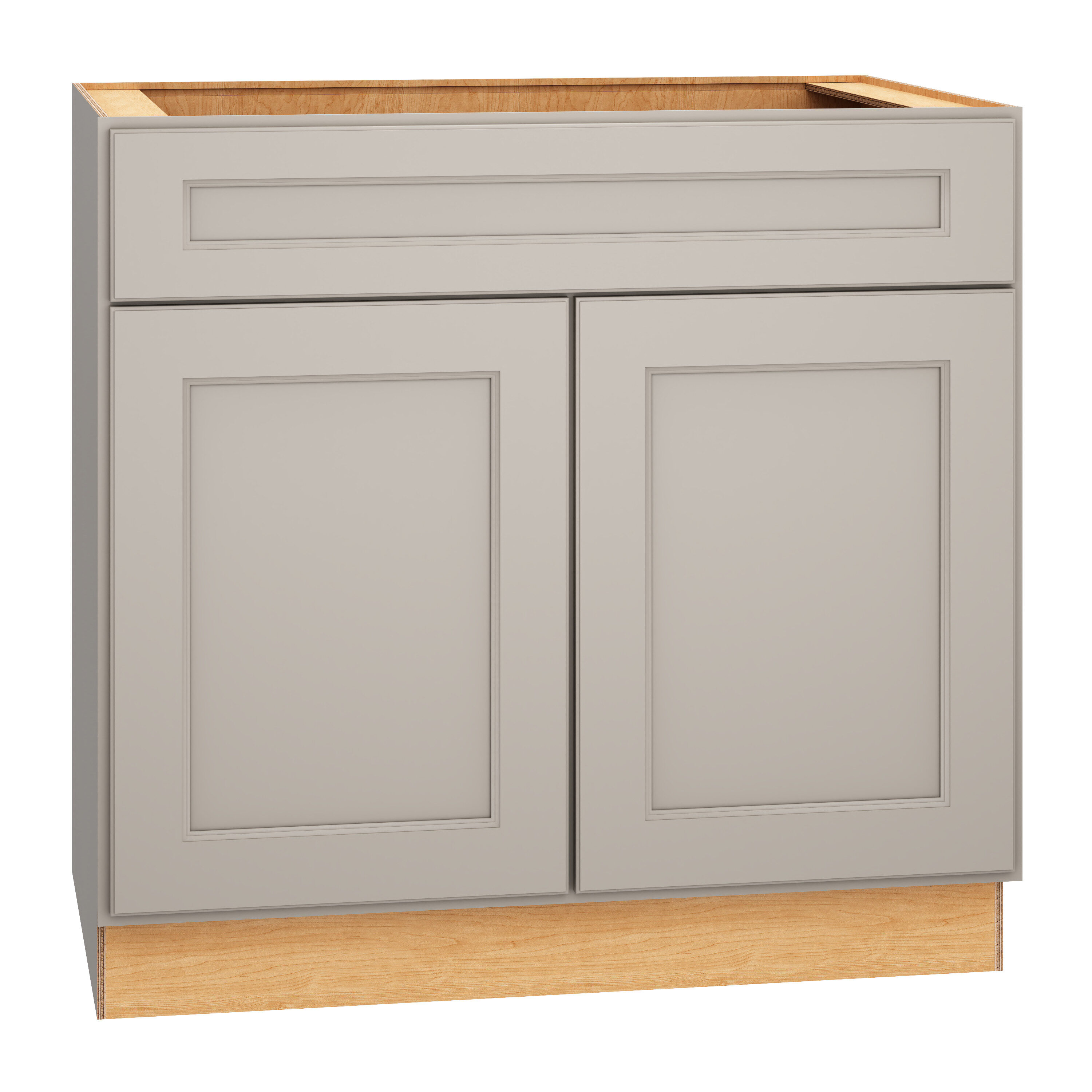 Diamond Express 327 SB36 Jamestown 36-in W x 34.5-in H x 24-in D Cloud Gray Sink Base Fully assembled Plywood Cabinet (Recessed Panel Shaker)