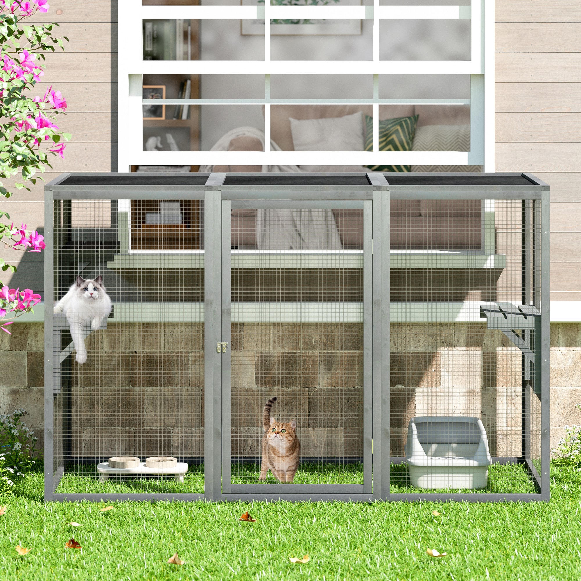 Coziwow CW12B0379 Wood Indoor/Outdoor Any Cat House