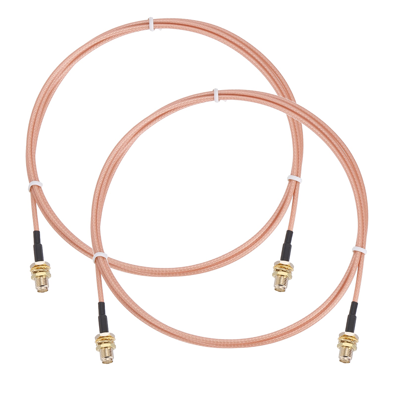 Unique Bargains SMA Antenna Extension Cable 4.9ft SMA Female Inner Hole to Female Inner Hole RG316 Low Loss Coaxial Cable Extender for 0-6G Network System WLAN Radio Antennas Jumper (2pcs)