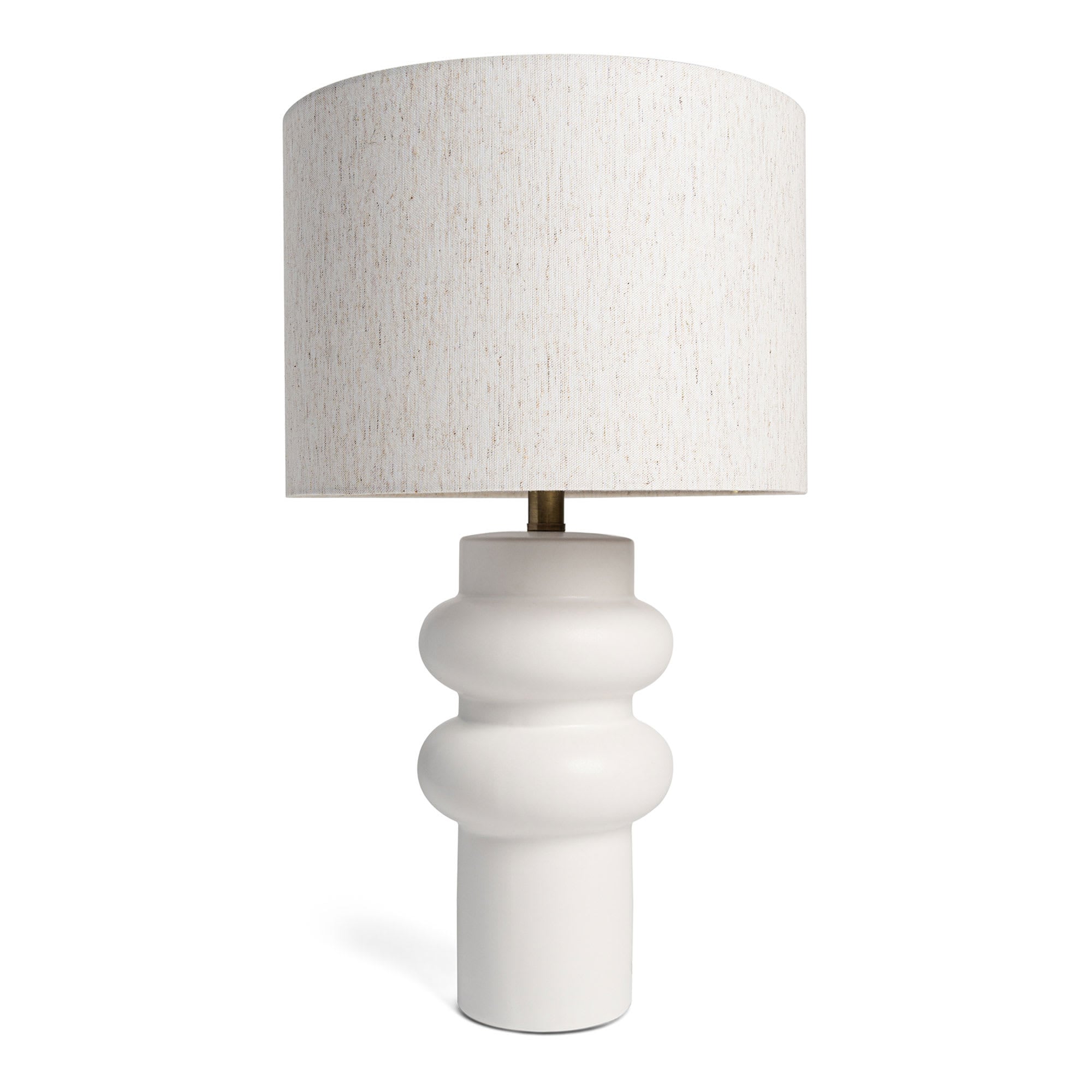 Maven Lane VM251502-659-WT The Villa Moda Nina Contemporary Table Lamp combines modern elegance with creative functionality. Its abstract sculptural design and neutral shades make it a perfect centerpiece for any room adding sophistication and style.