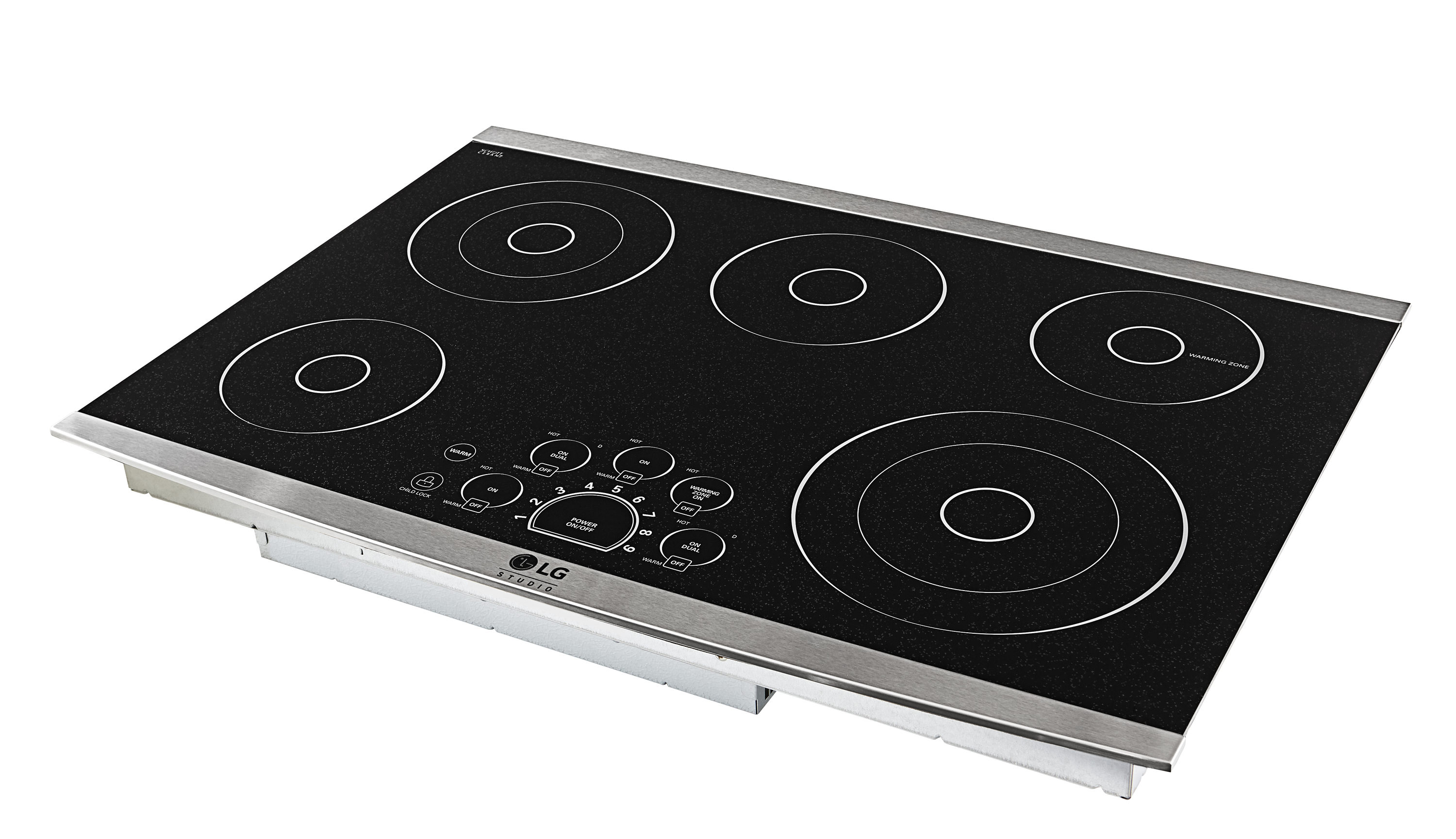LG Appliances LSCE305ST 30 Electric Built-In Cooktop with 5 Radiant  Elements and Ceramic Surface, Furniture and ApplianceMart