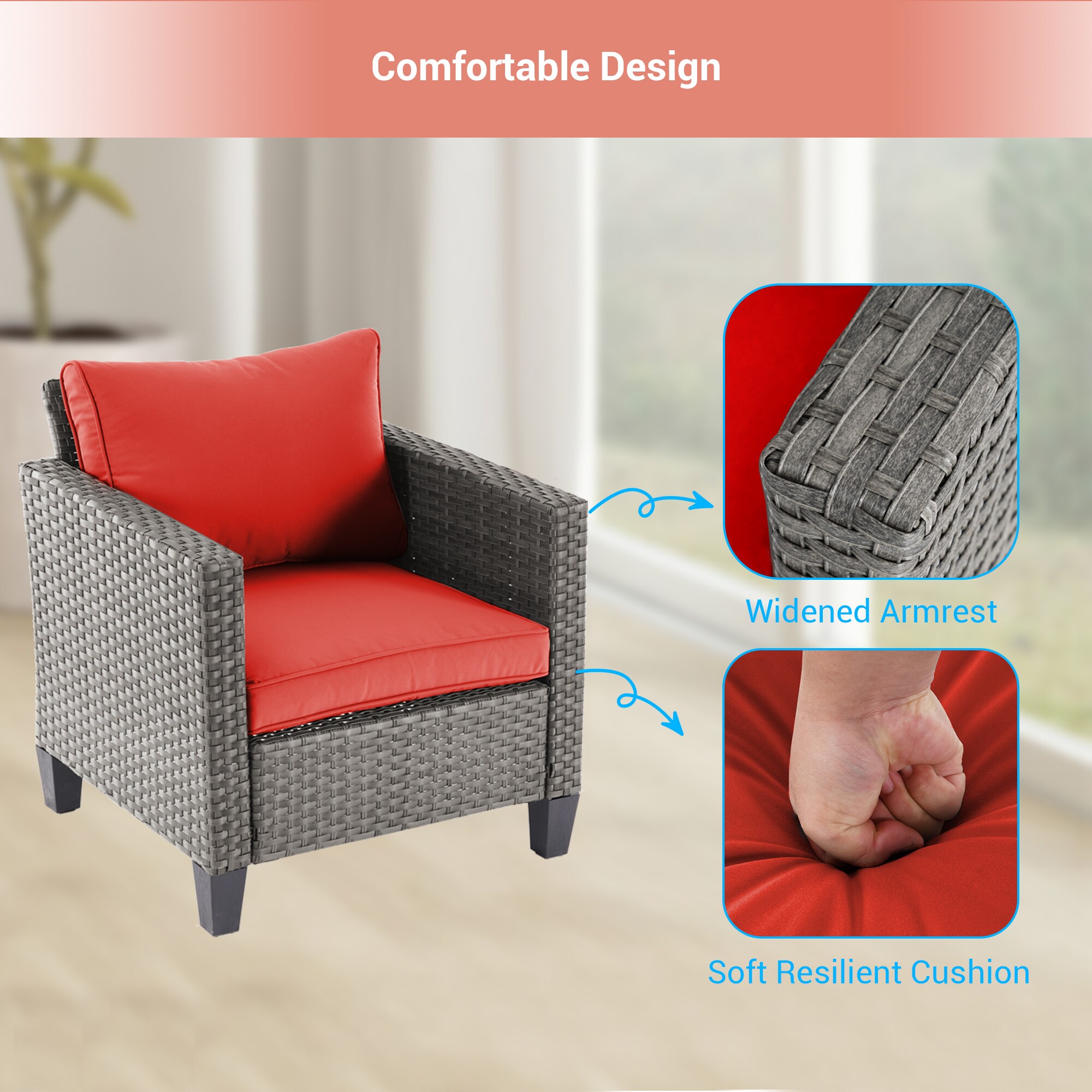 Sonkuki SD-PS-115HOG-S2T1 Patio-Conversation-Sets - View #4