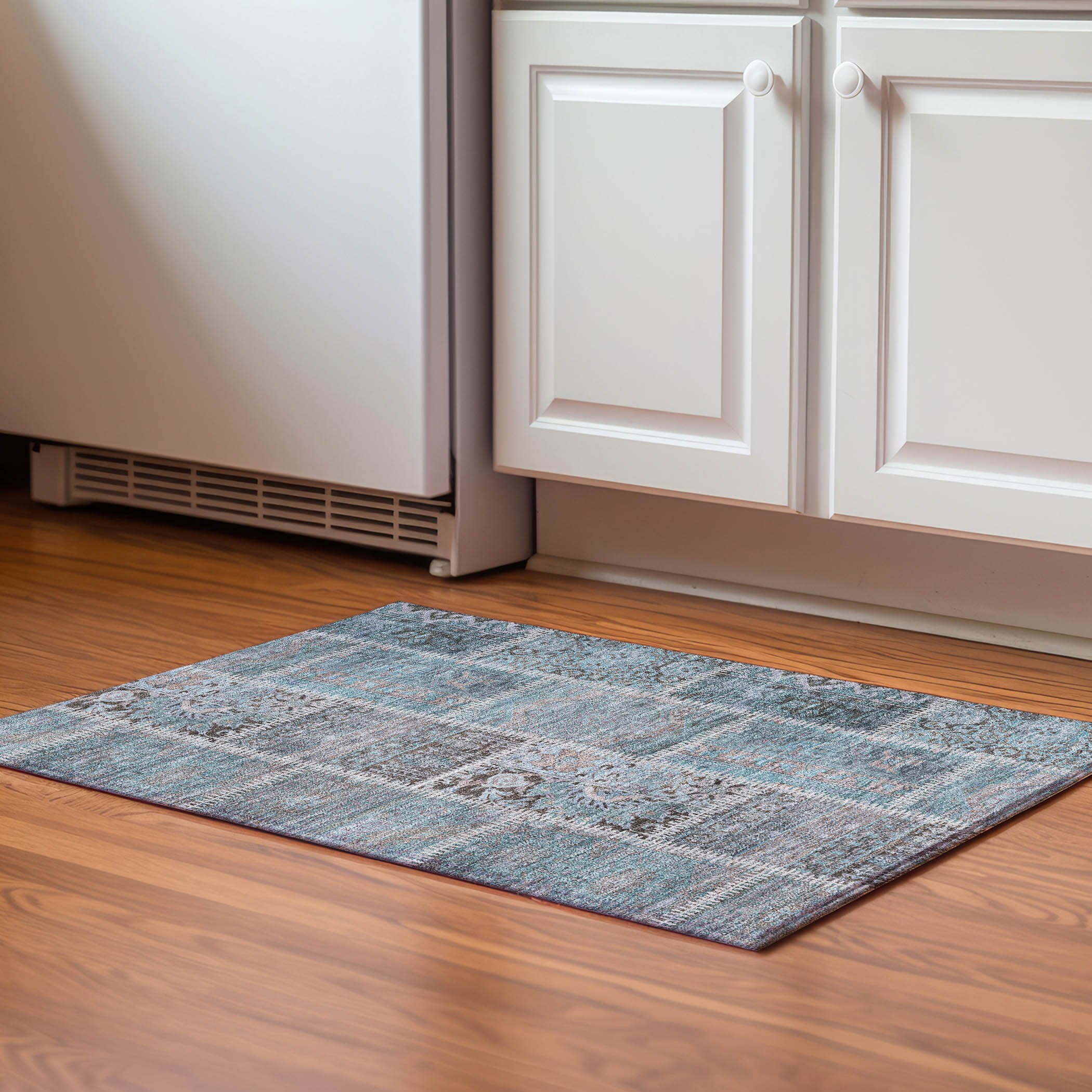 Addison Rugs AMF635TE20X30 Mayfield AMF635TE 2 x 3 (ft) Loomed Teal Rectangular Indoor Geometric Machine washable Pet Friendly Area rug