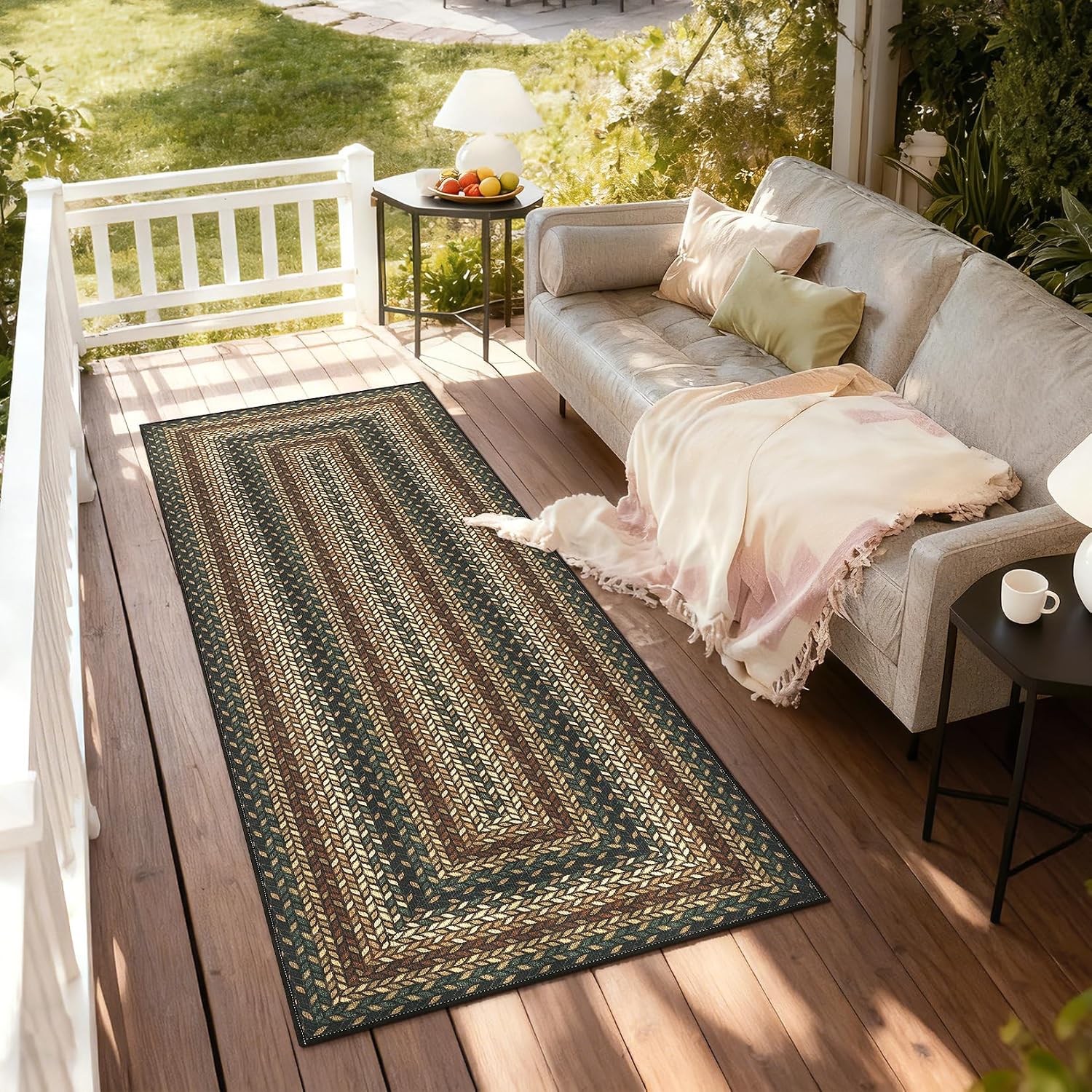 allen + roth 5 X 7 (ft) Gray Indoor Damask Area Rug B4678L02 at