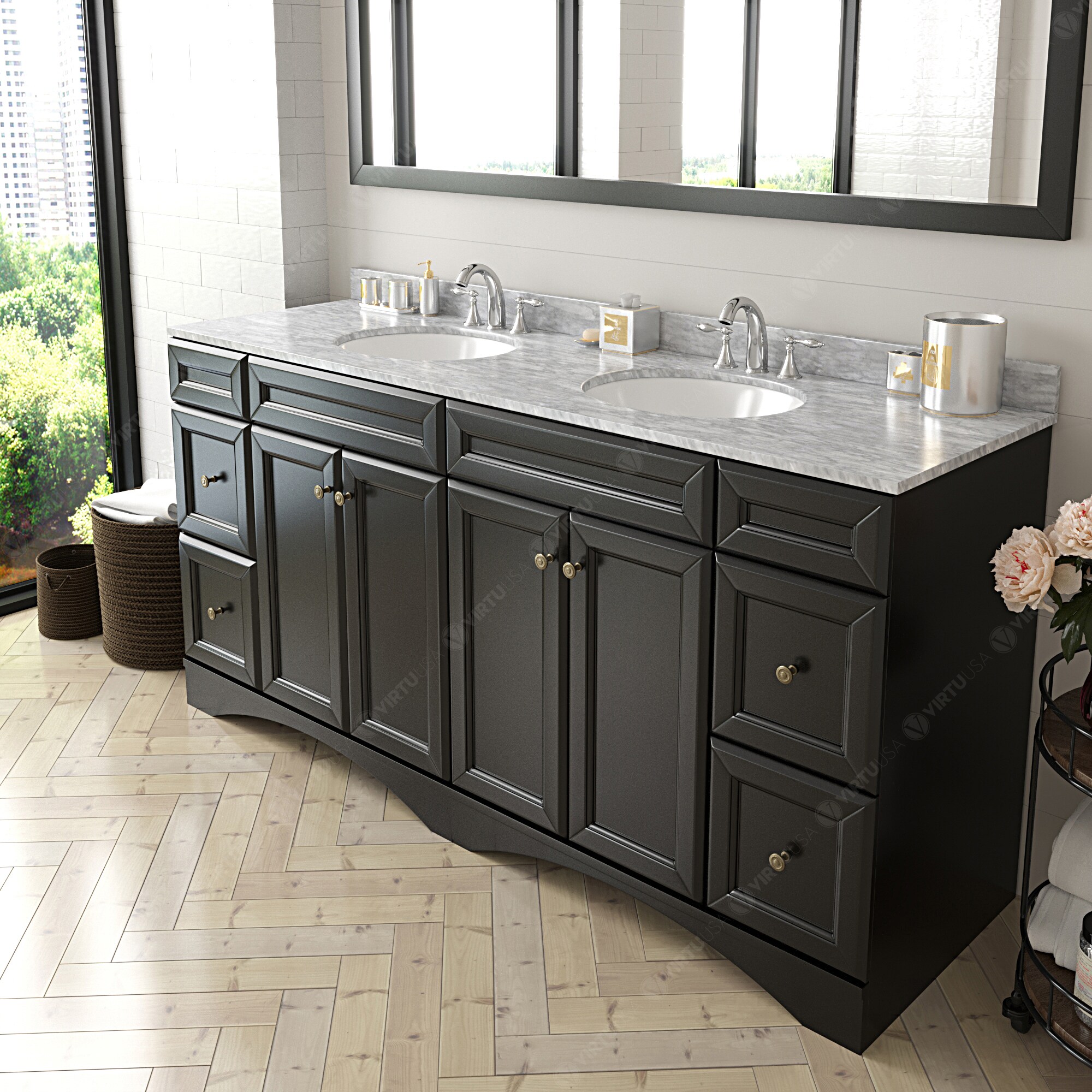 Virtu USA ED-25072-WMRO-ES Bath-Vanity-Combo - View #3