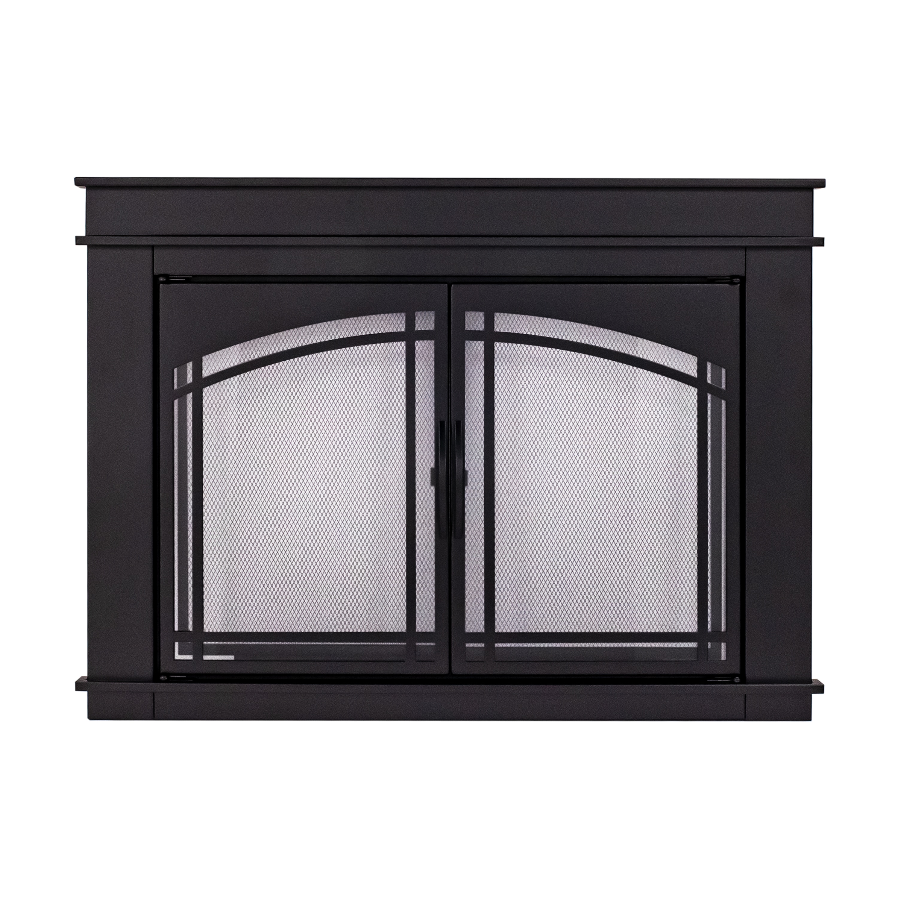 Pleasant Hearth Fenwick Black Small Cabinet-style Fireplace Doors with Smoke Tempered Glass FN-5700BL Sansujyuku sansujyuku.com