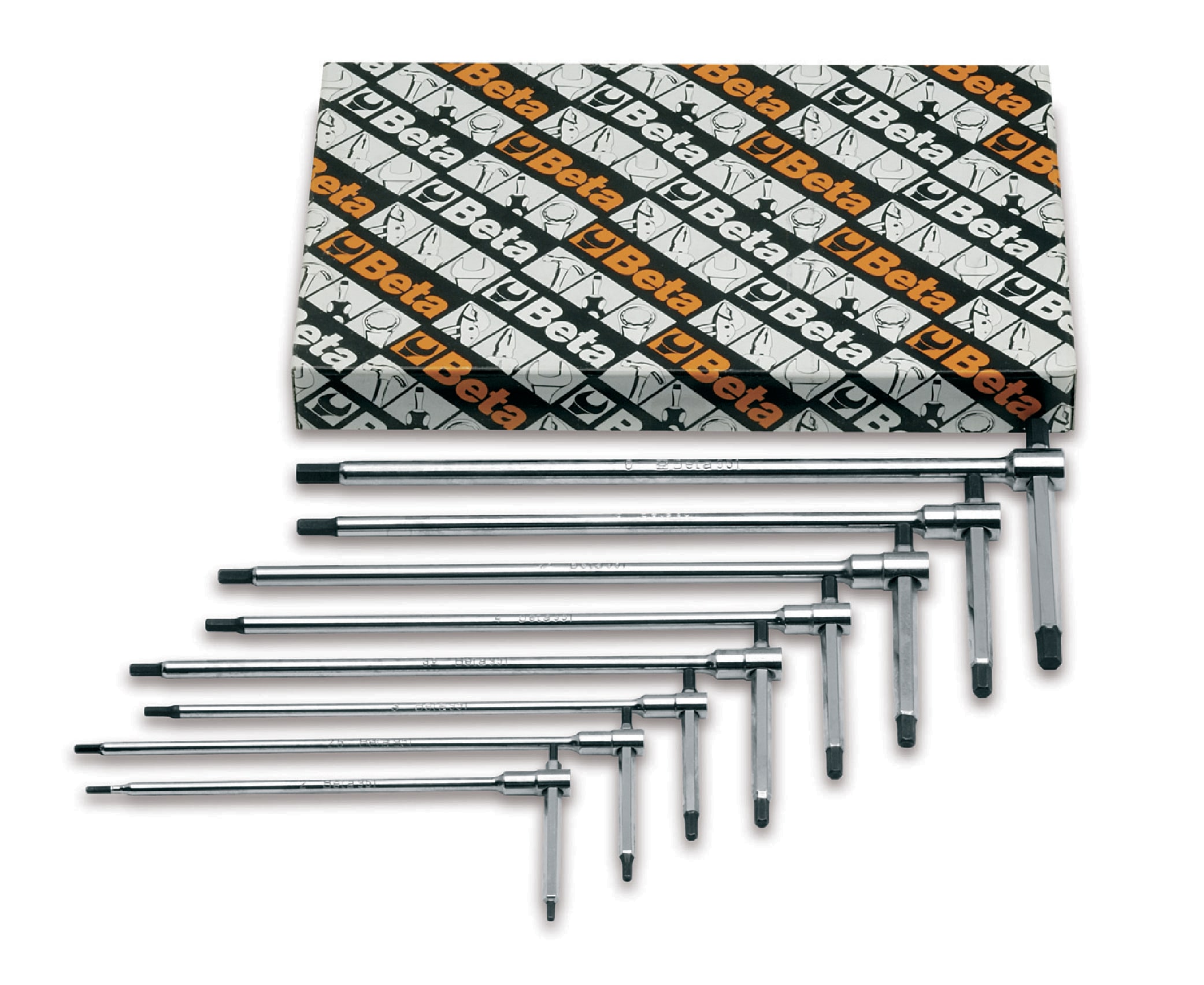 Beta 009510693 Assorted T-Handle Metric 8 -Pieces Hex key set