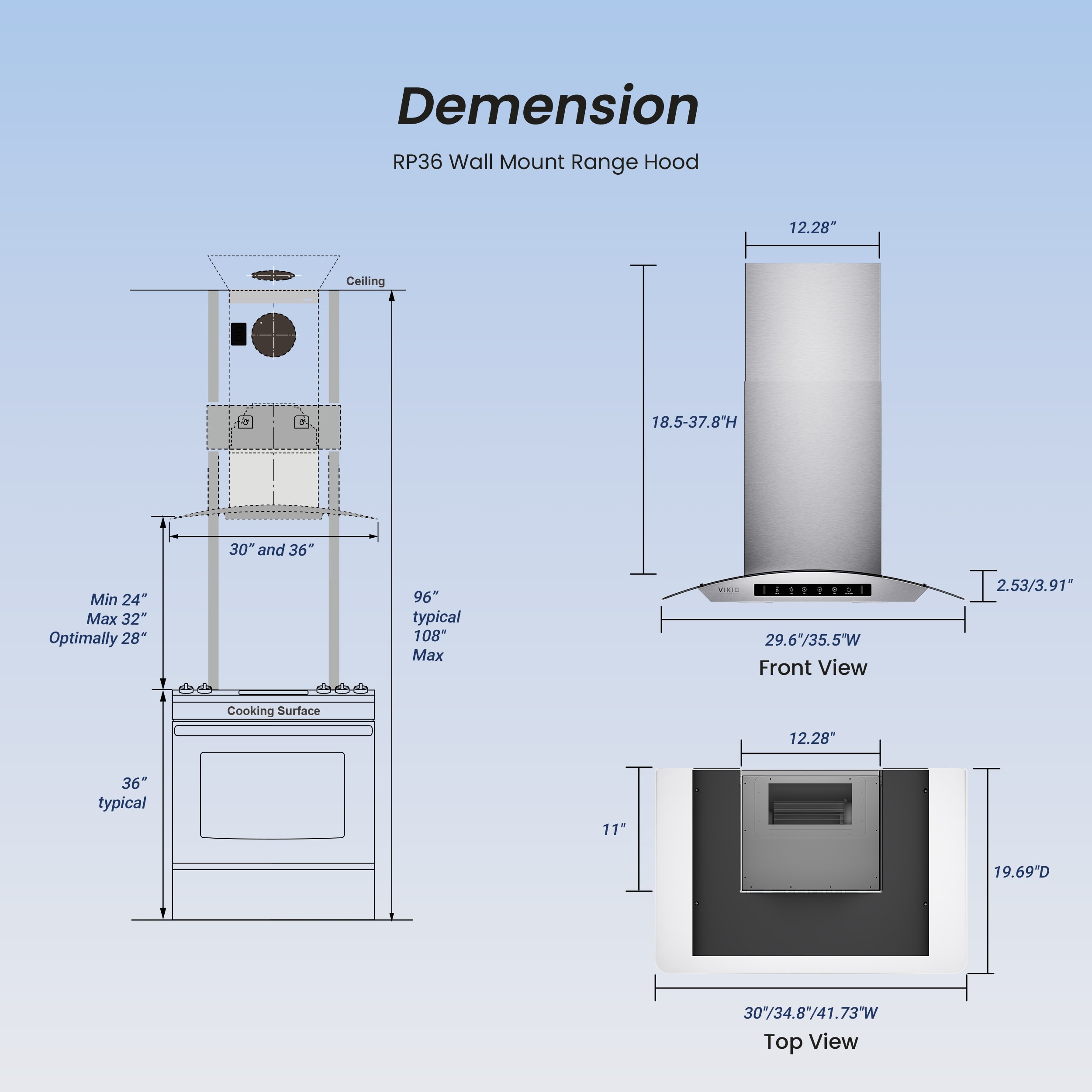 VIKIO PA0330A Wall-Mounted-Range-Hoods - View #7
