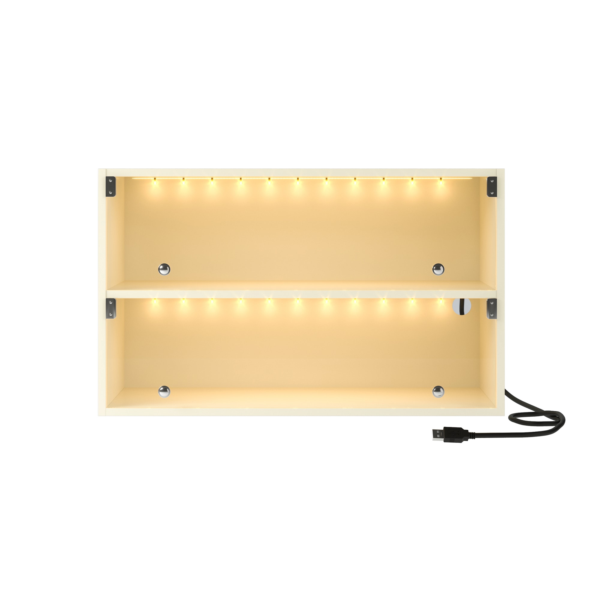 SINOFURN SYC080011WT 18.9-Inches H 2 Tier 6 pair Off-white MDF Shoe box